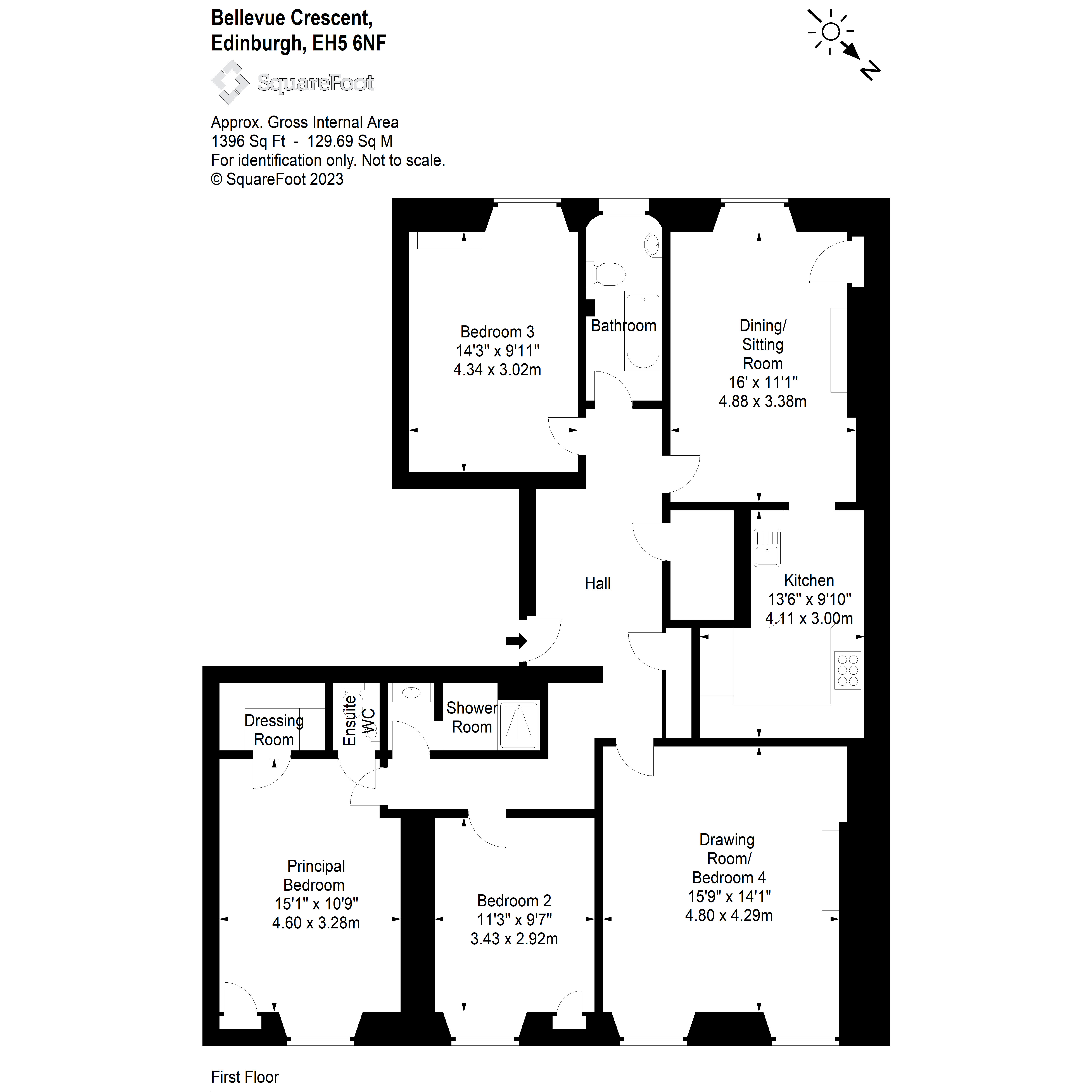 Bellevue Crescent, Edinburgh EH3, 3 bedroom duplex for sale 65086956