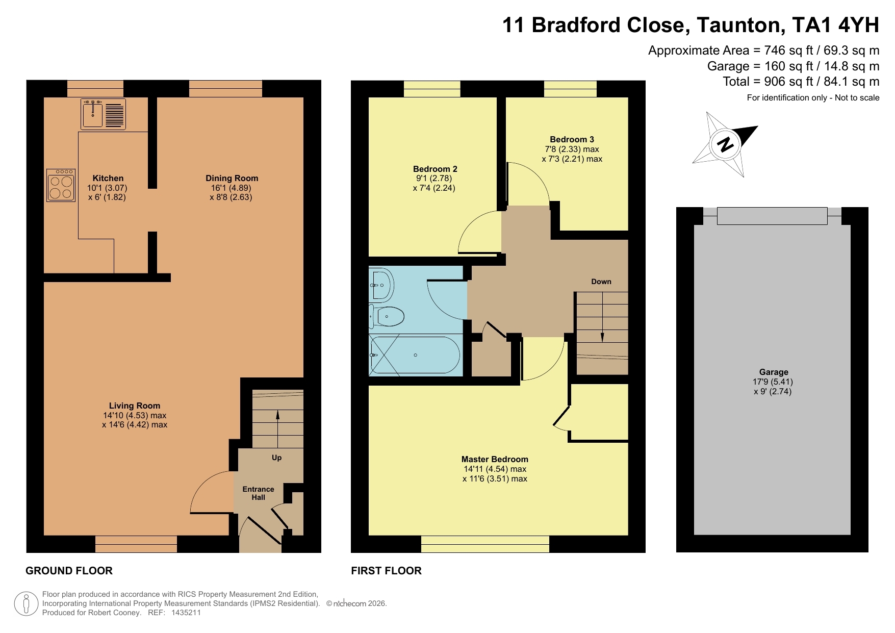 11 Bradford Close, Taunton floorplan