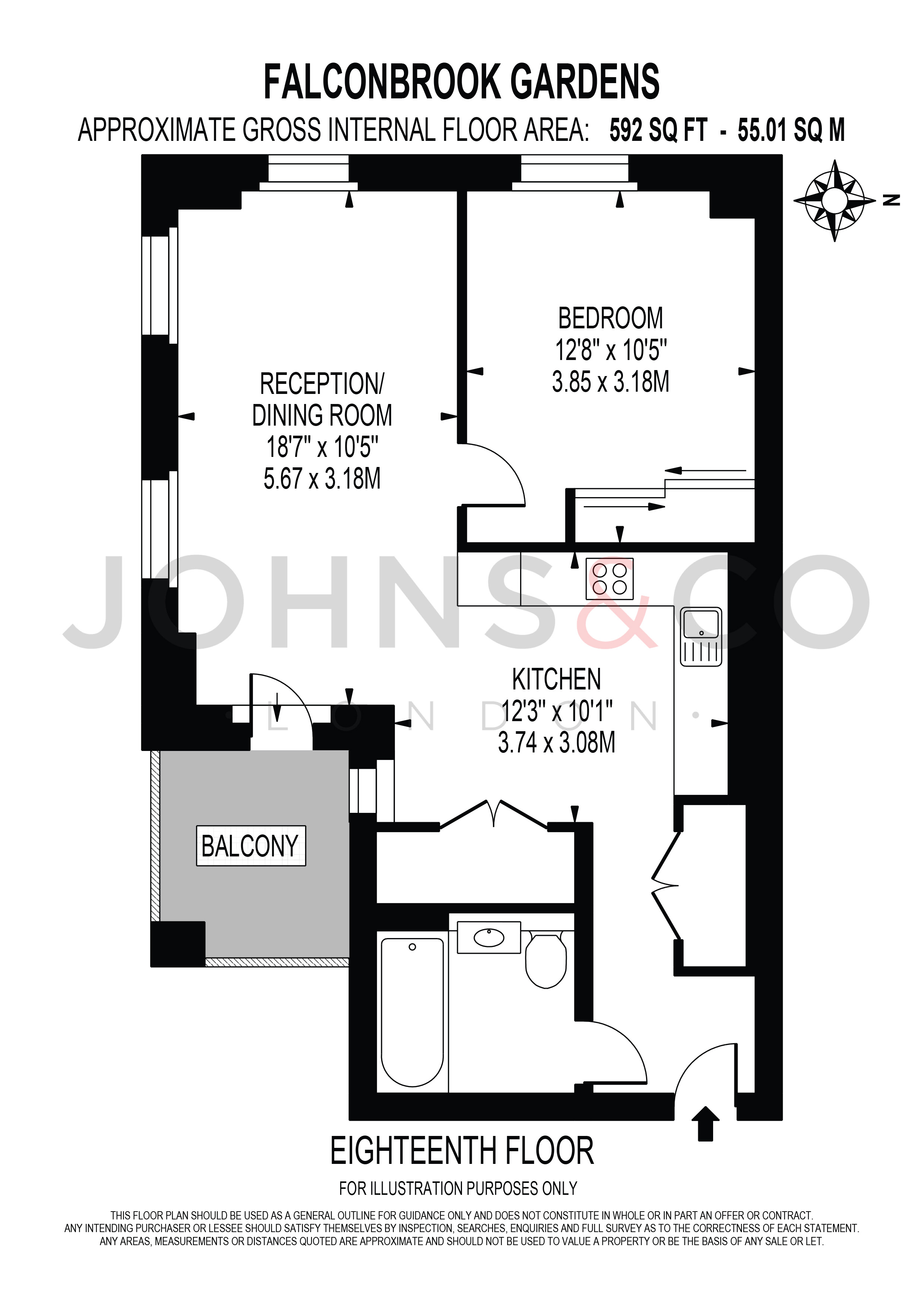 Flat 127 Falconbrook Gardens 17, Silvertown Way, London floorplan