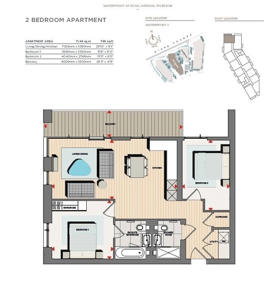 1 Bedrooms Flat to rent in Duke Of Wellington Avenue, Royal Arsenal Riverside SE18