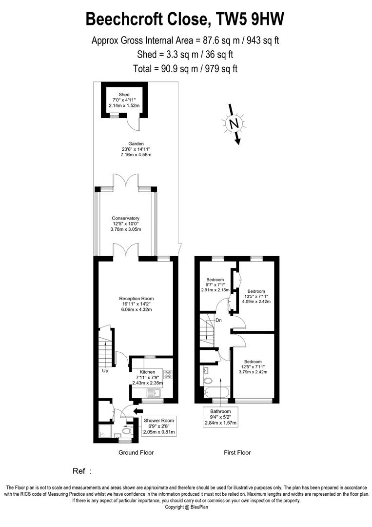 7, Beechcroft Close, Heston floorplan