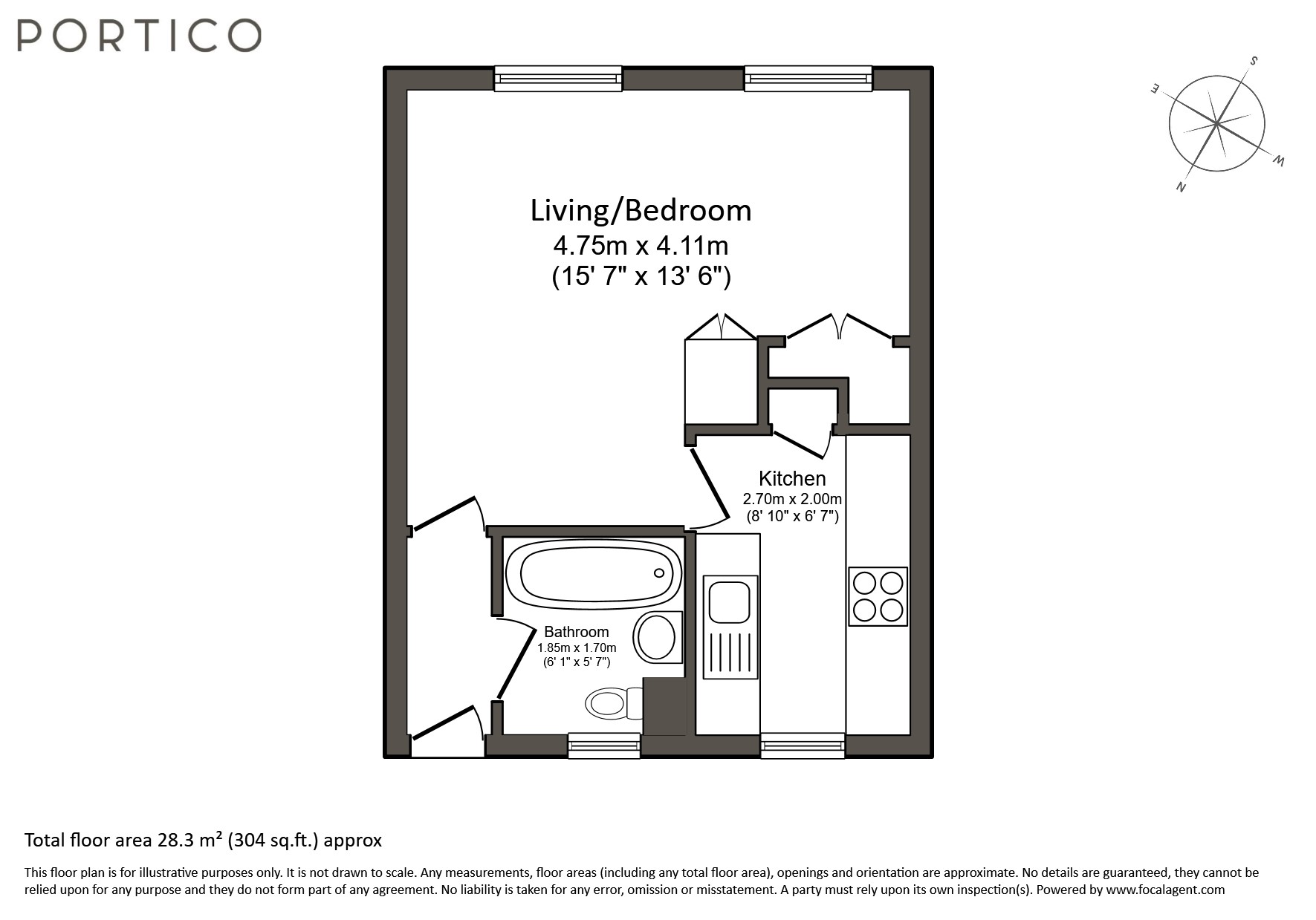 Flat 17 Shepton Court, Westbridge Road, London floorplan