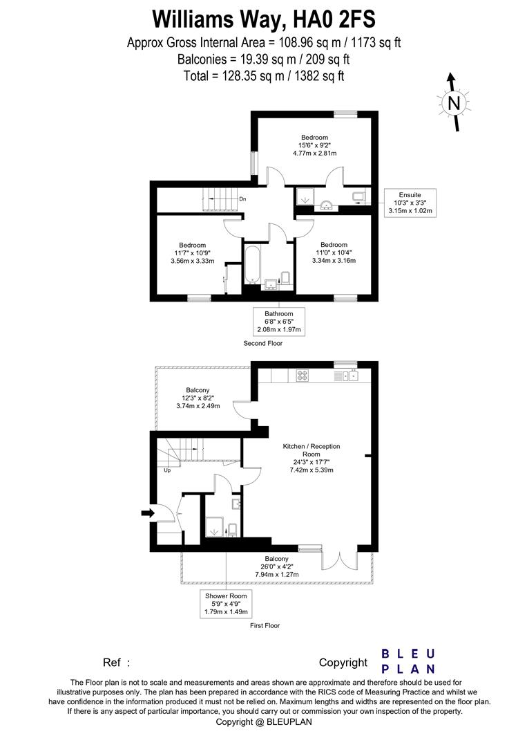 74, Williams Way, Wembley floorplan