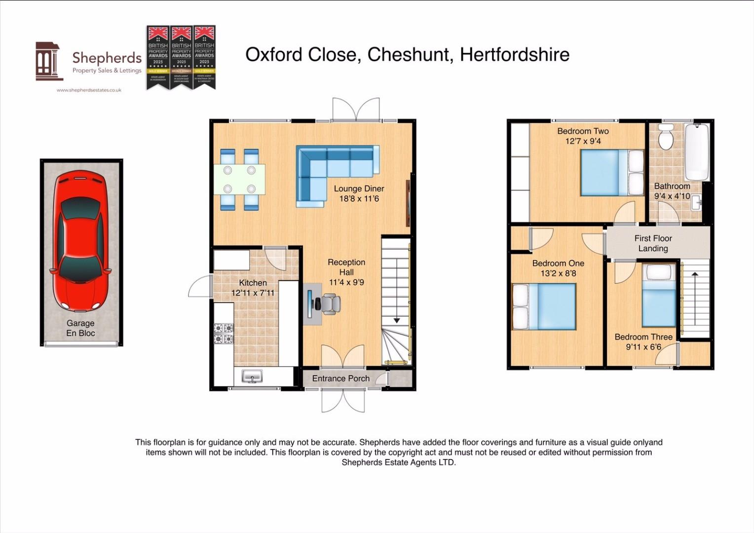 4, Oxford Close, Cheshunt floorplan