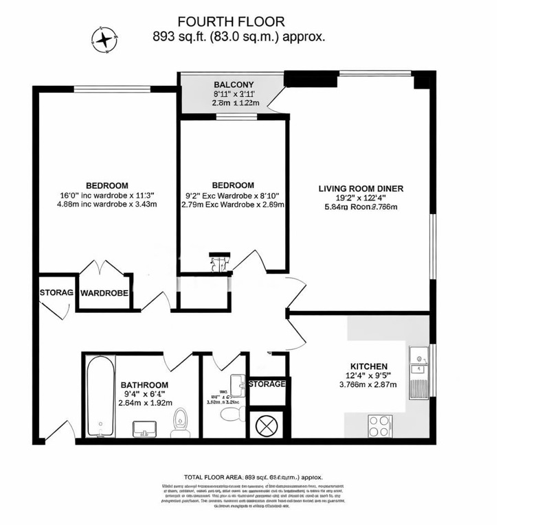 16 West View, The Drive, Hove floorplan