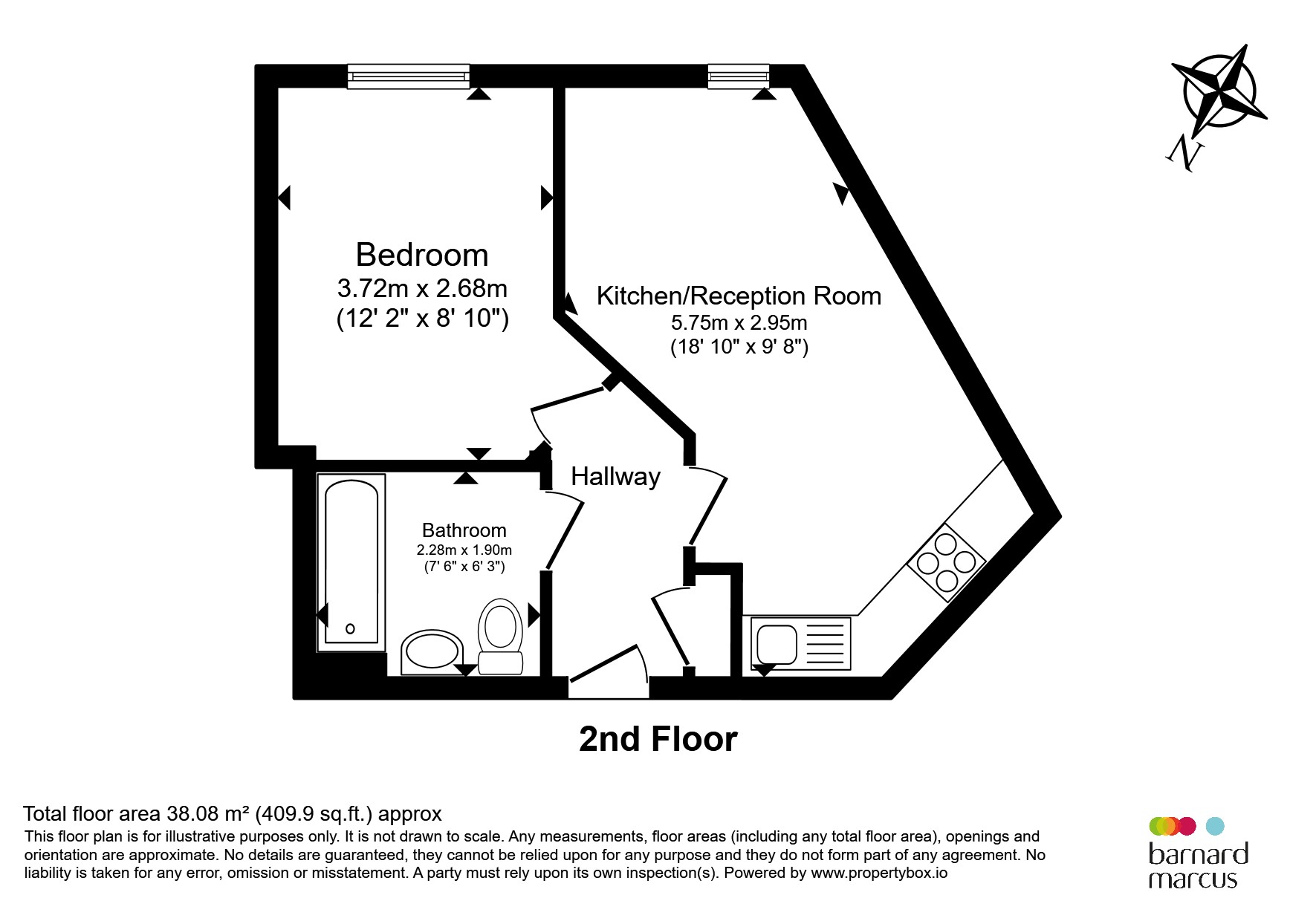 Flat 21, Parkgate House, 356, West Barnes Lane, New Malden floorplan