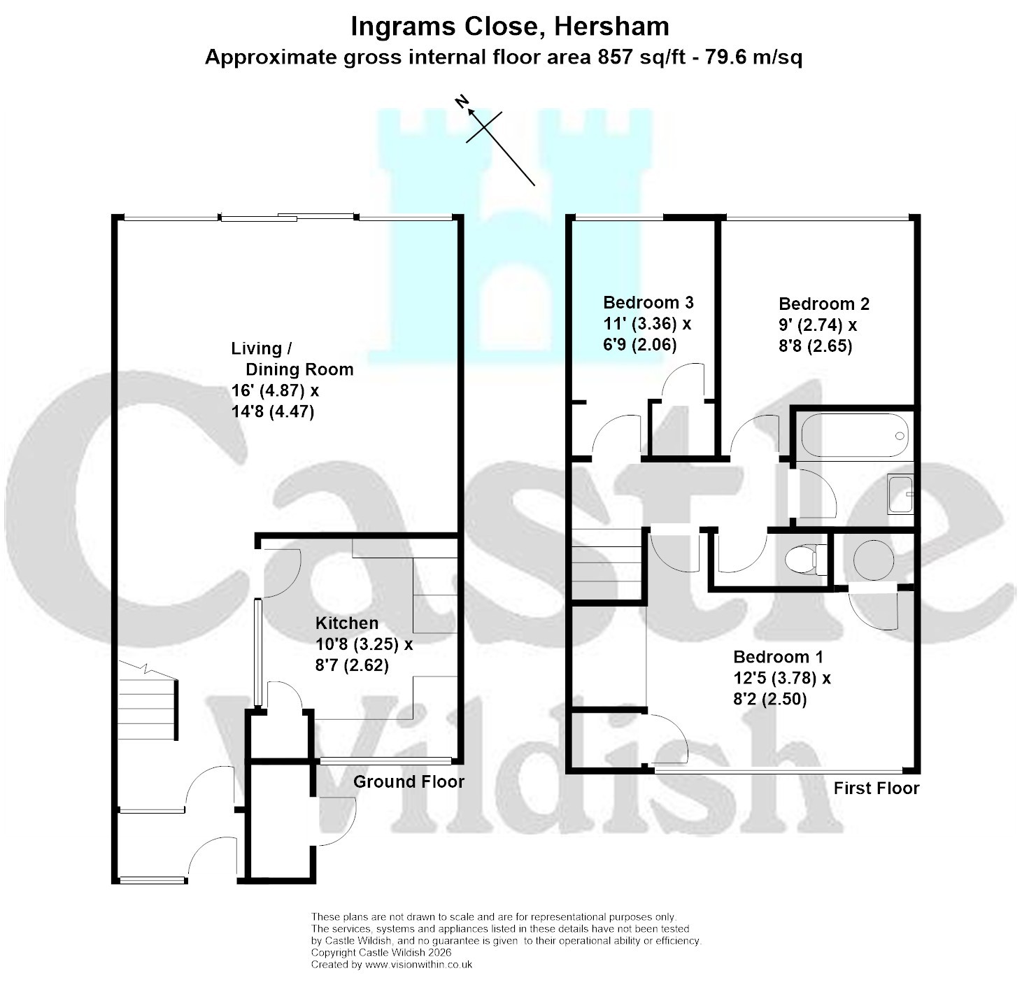 15, Ingrams Close, Hersham Village floorplan