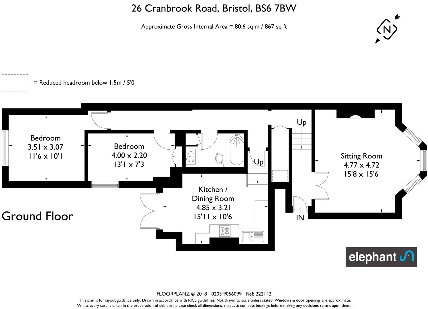 2 Bedrooms Flat for sale in Cranbrook Road, Redland, Bristol BS6