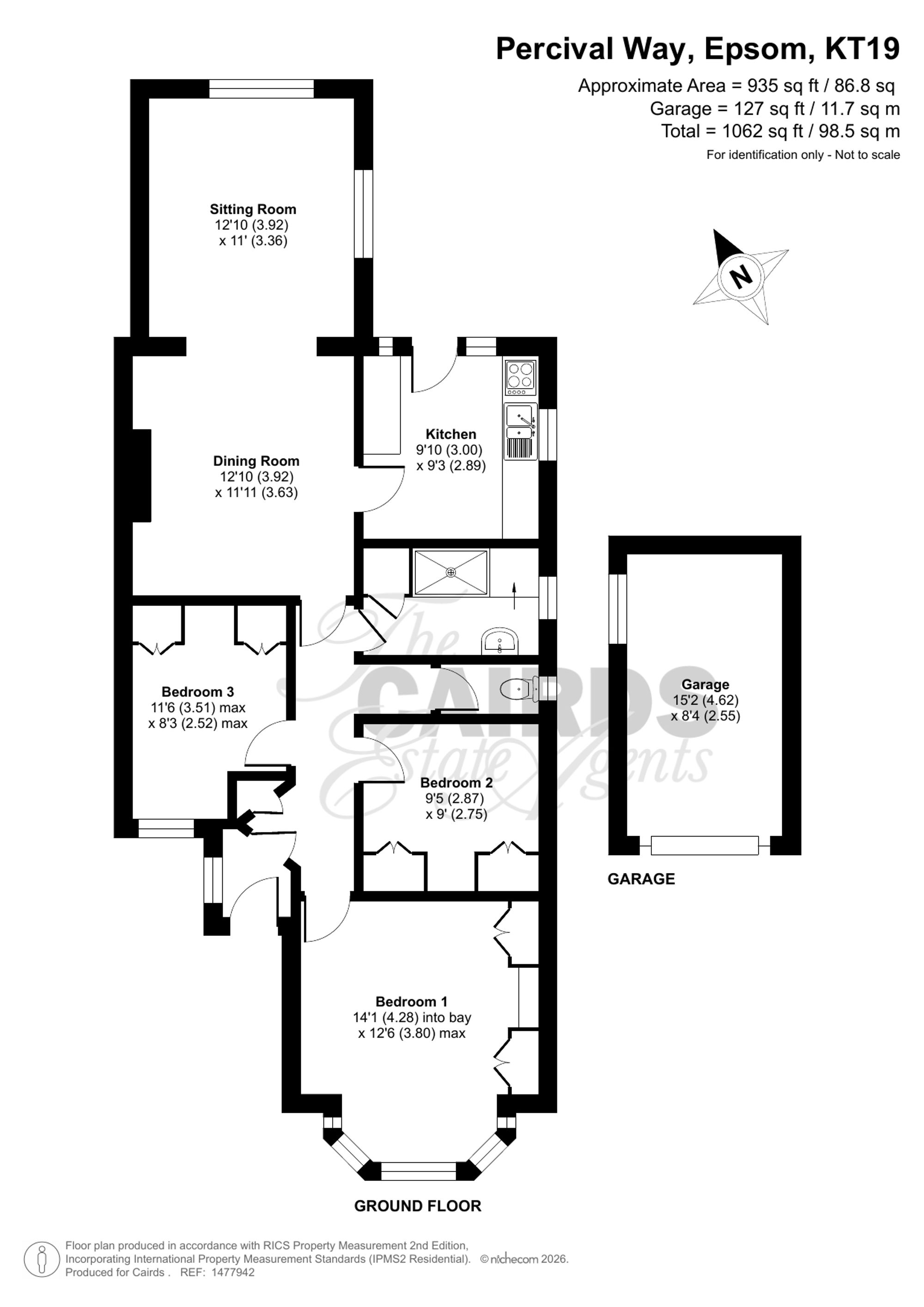 18, Percival Way, Ewell floorplan