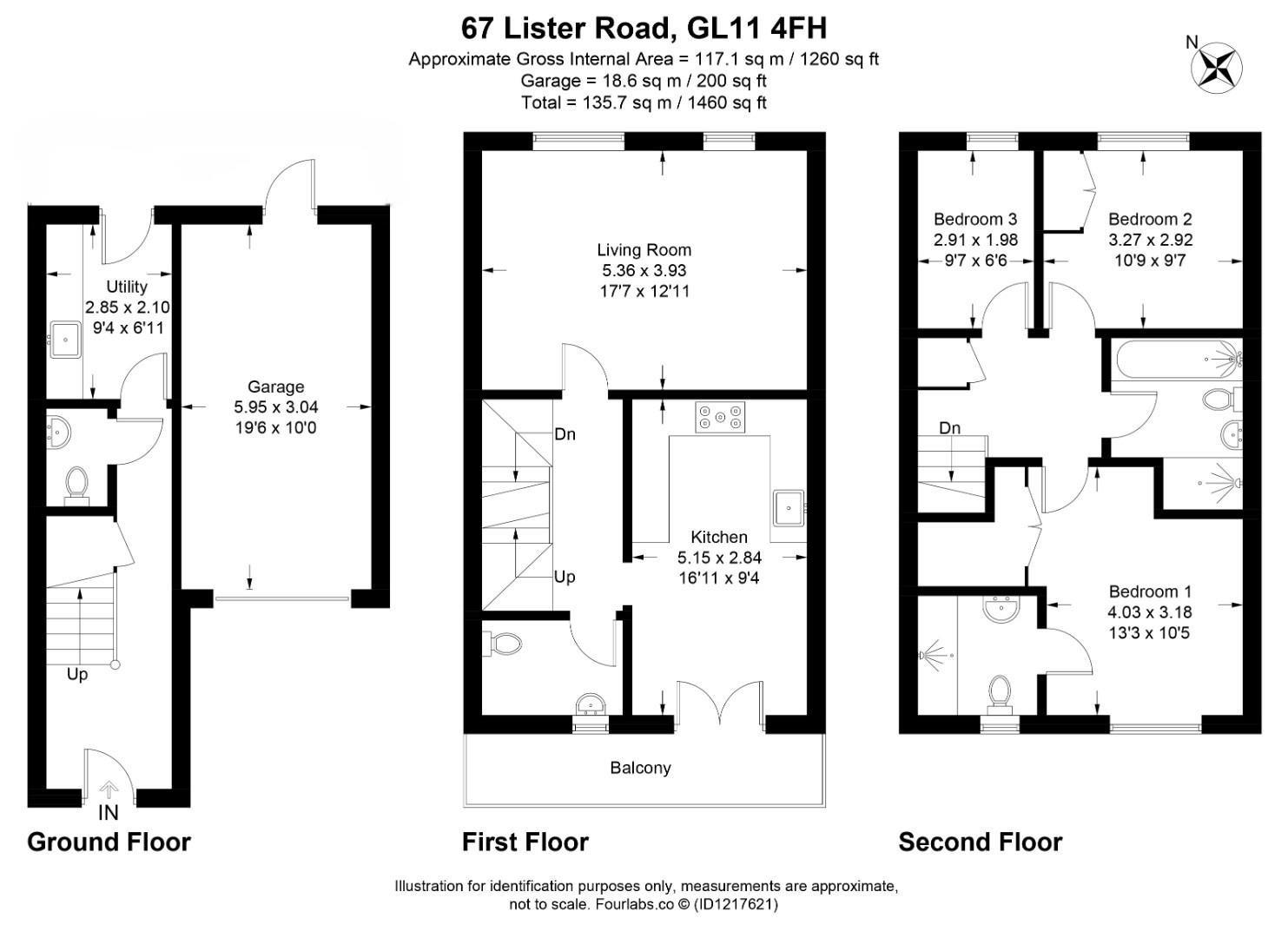 67, Lister Road, Dursley floorplan