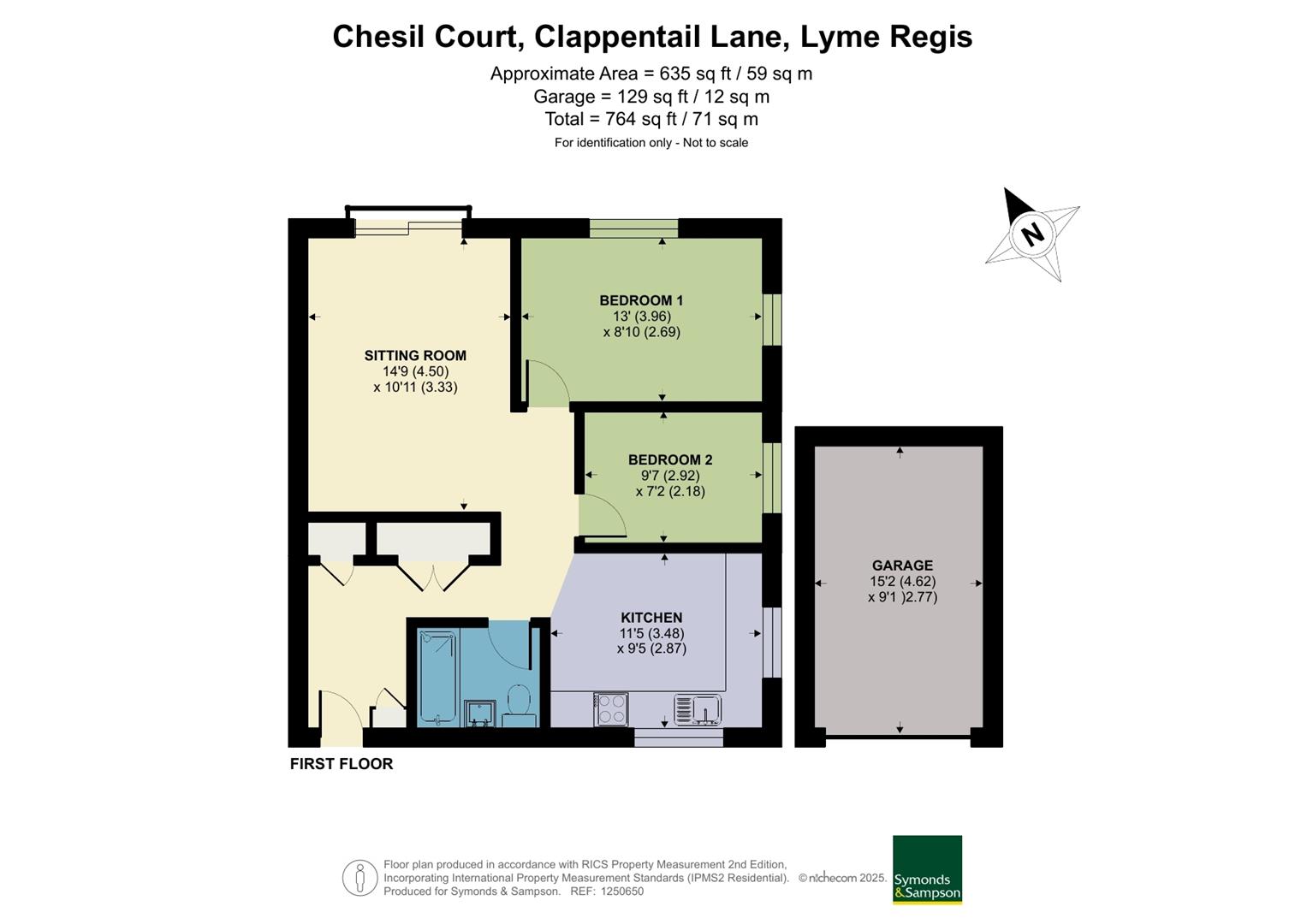 Flat 4, Chesil Court, Clappentail Lane, Lyme Regis floorplan