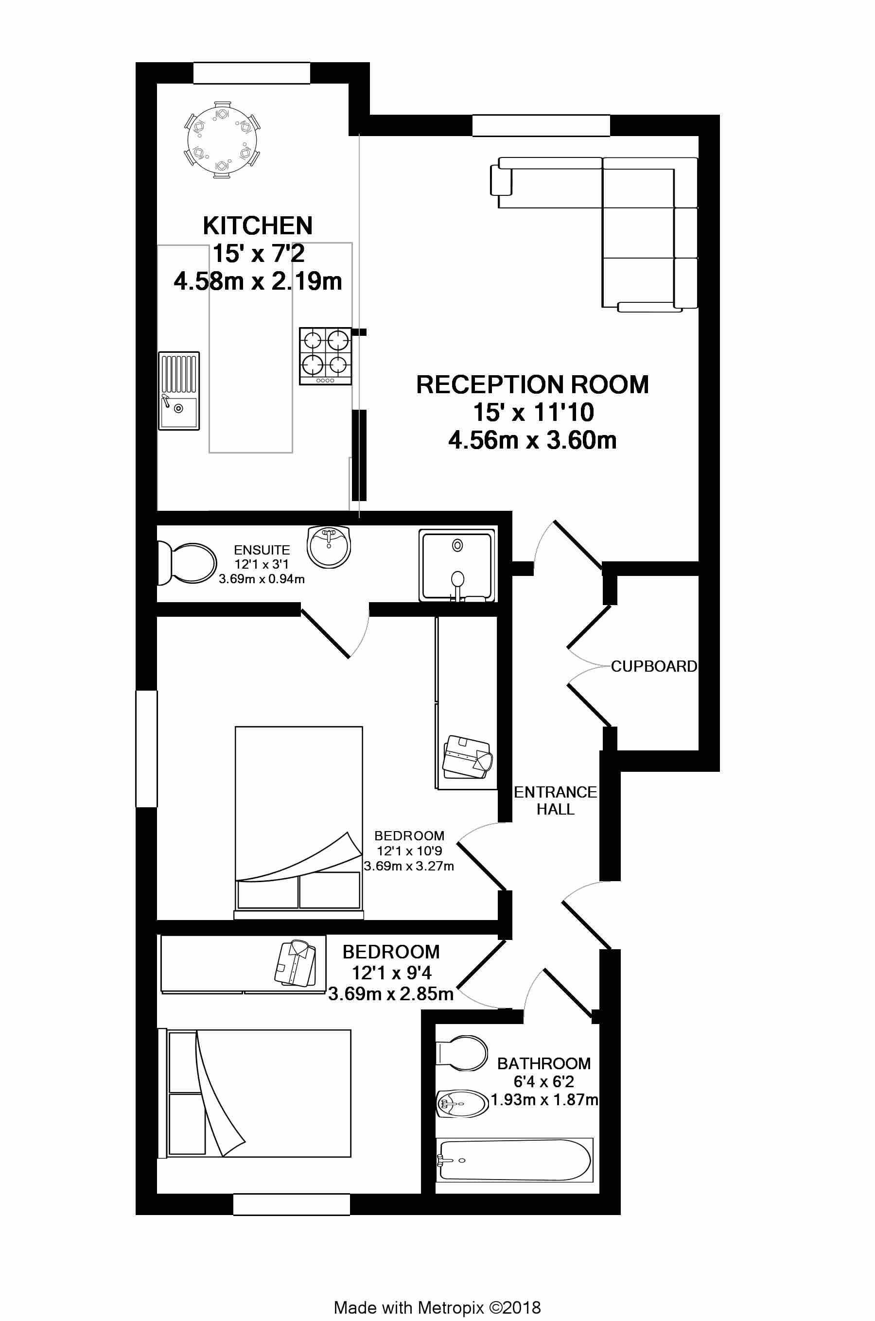 2 Bedrooms Flat to rent in Netherby Gardens, Bracknell RG12