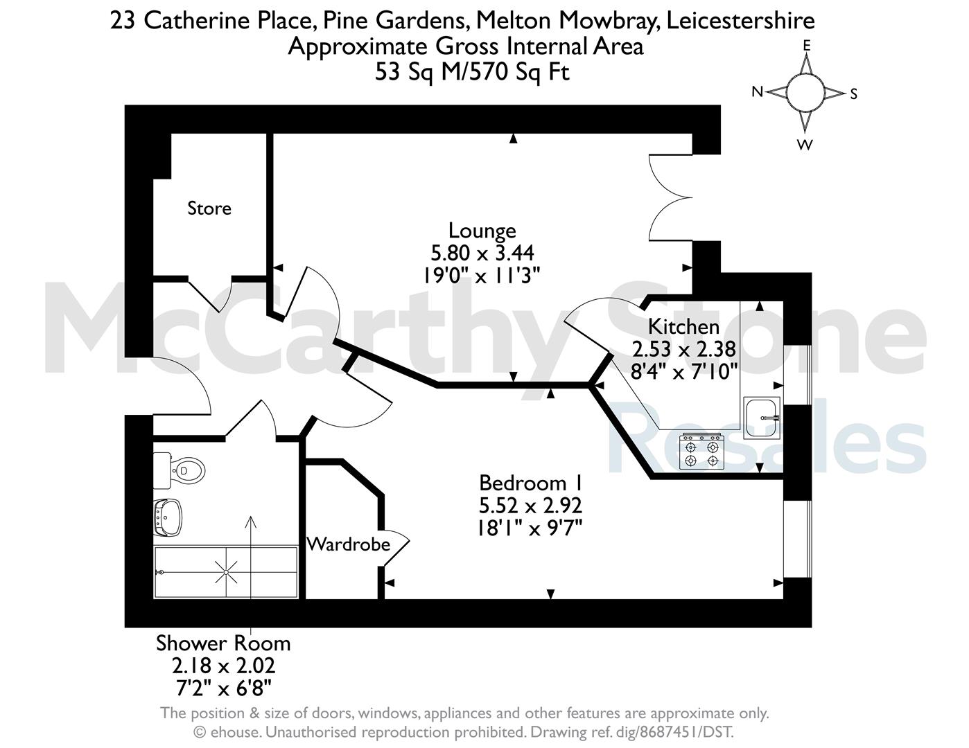 23 Catherine Place, Scalford Road, Melton Mowbray floorplan
