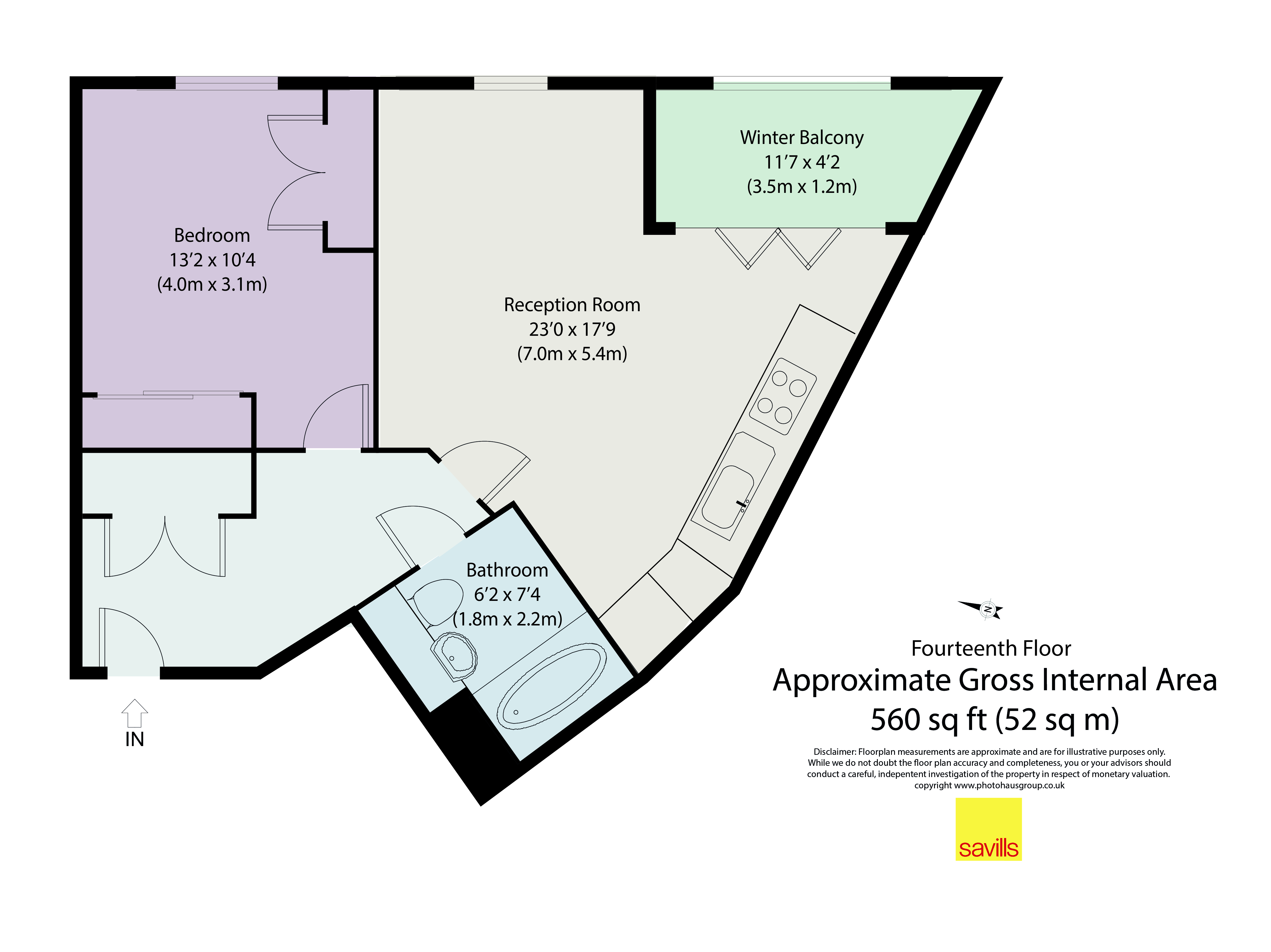 Apartment 1407, Wiverton Tower, 4, New Drum Street, London floorplan