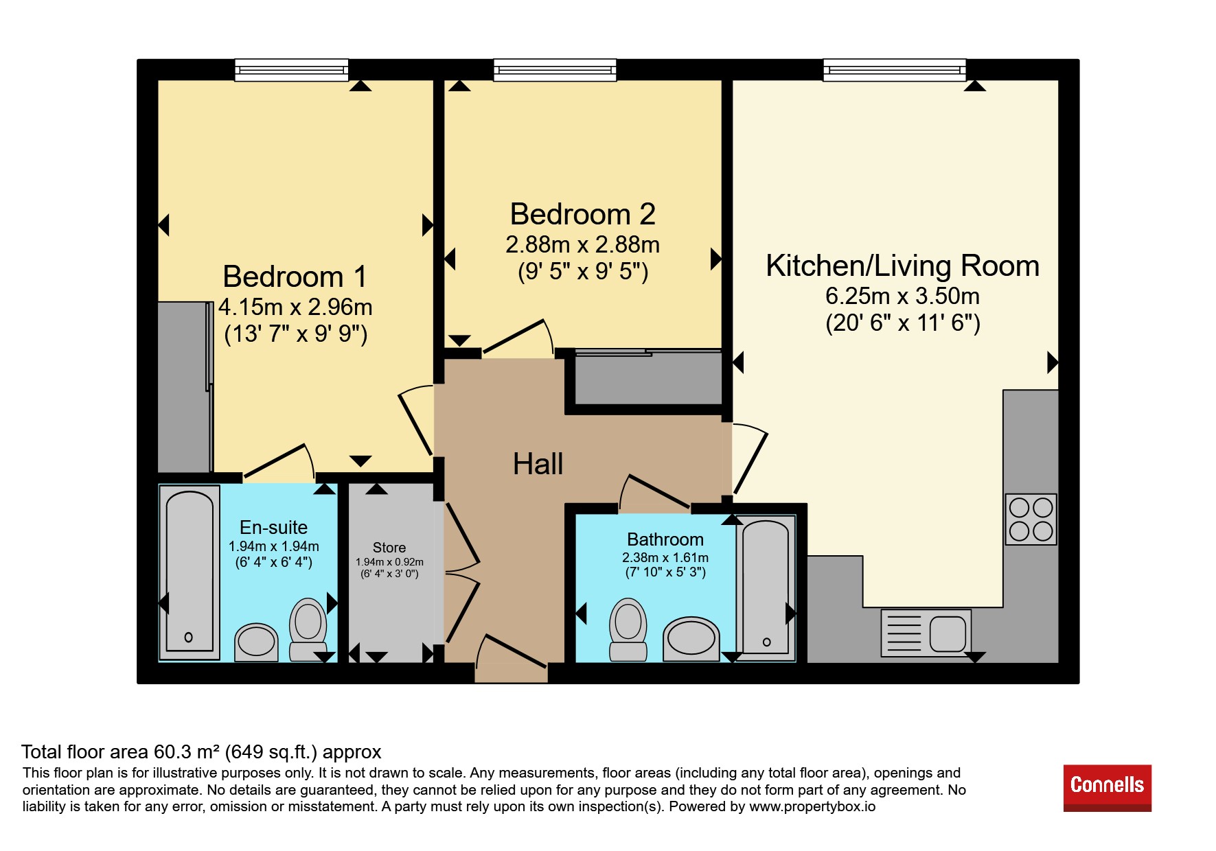 76, Roosevelt Apartments, 1, Lexington Gardens, Birmingham floorplan
