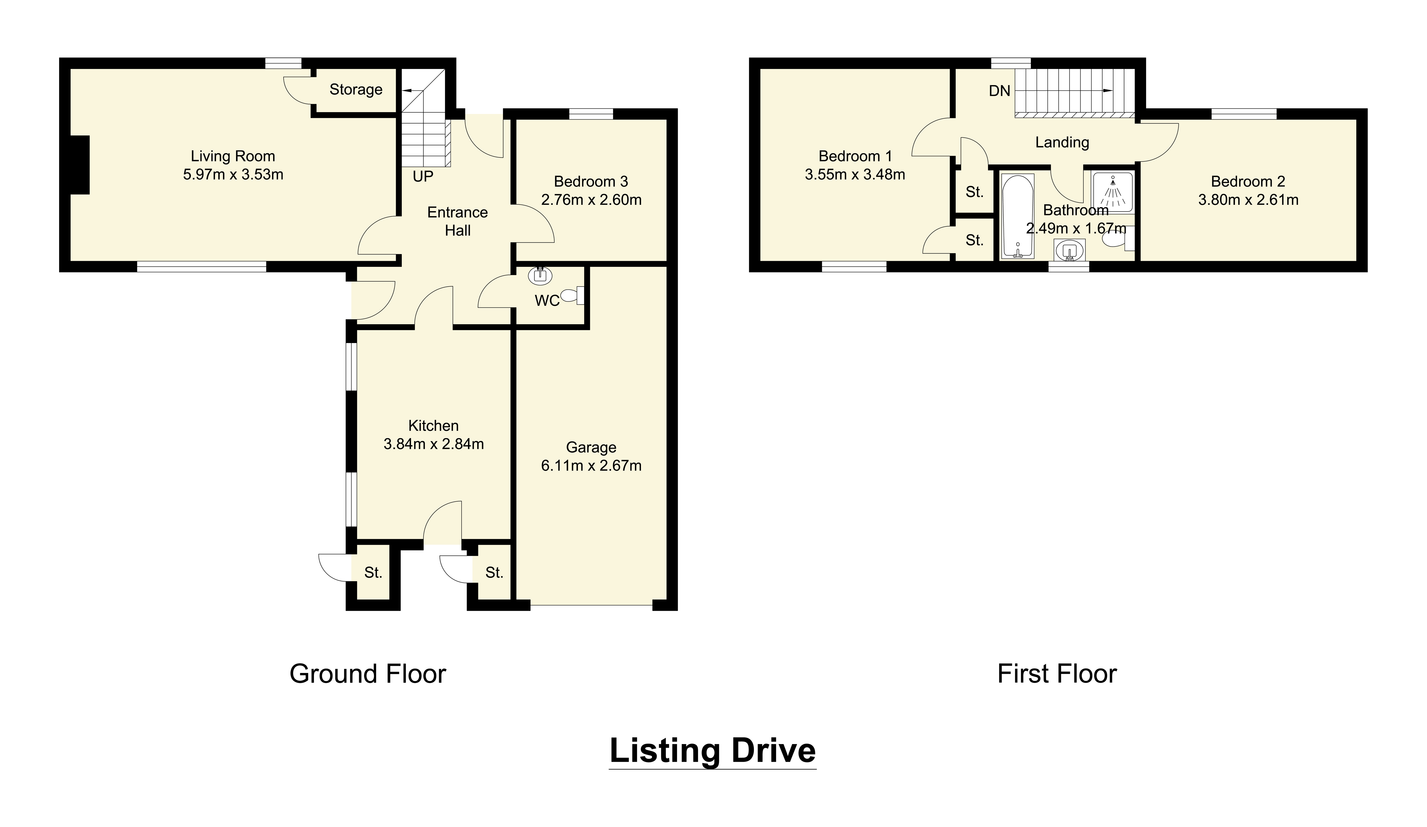 86, Listing Drive, West Yorkshire floorplan