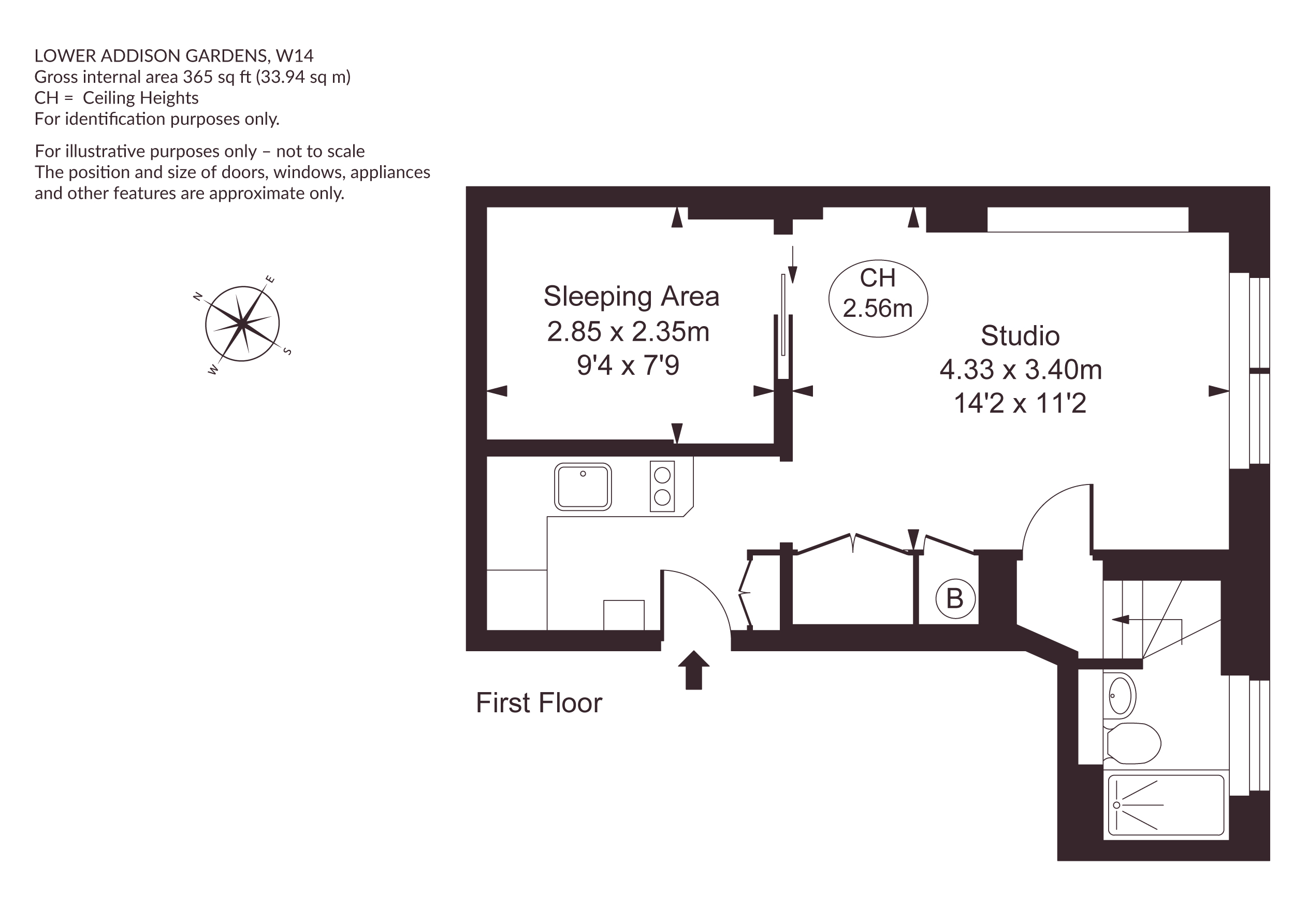 Flat 6, 30, Lower Addison Gardens, London floorplan