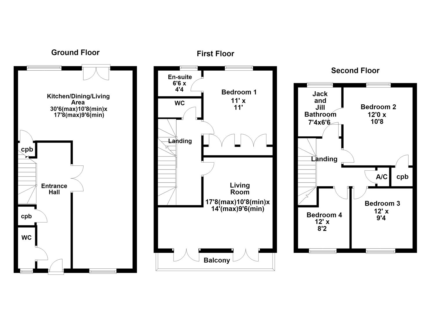 142, Kestrel Road, Priors Hall Park floorplan