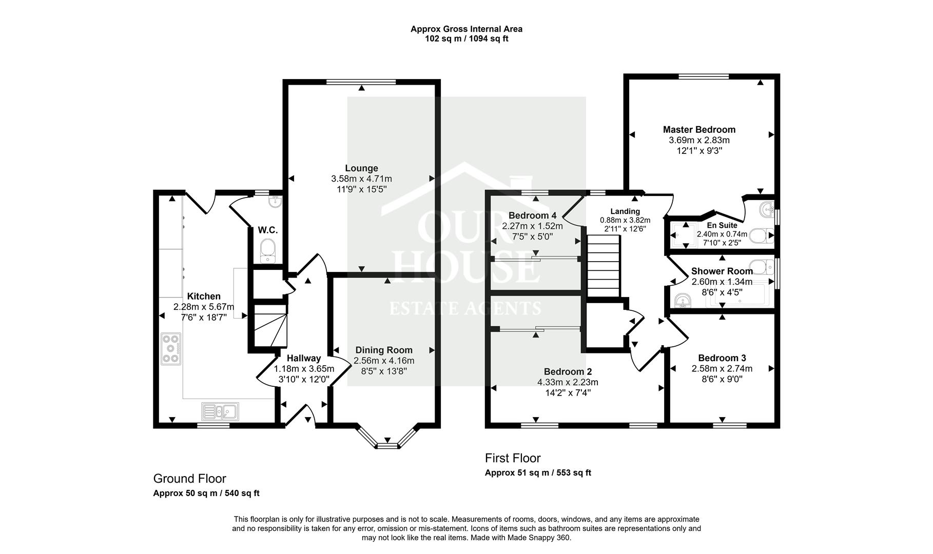 5, Appletree Close, Hull floorplan
