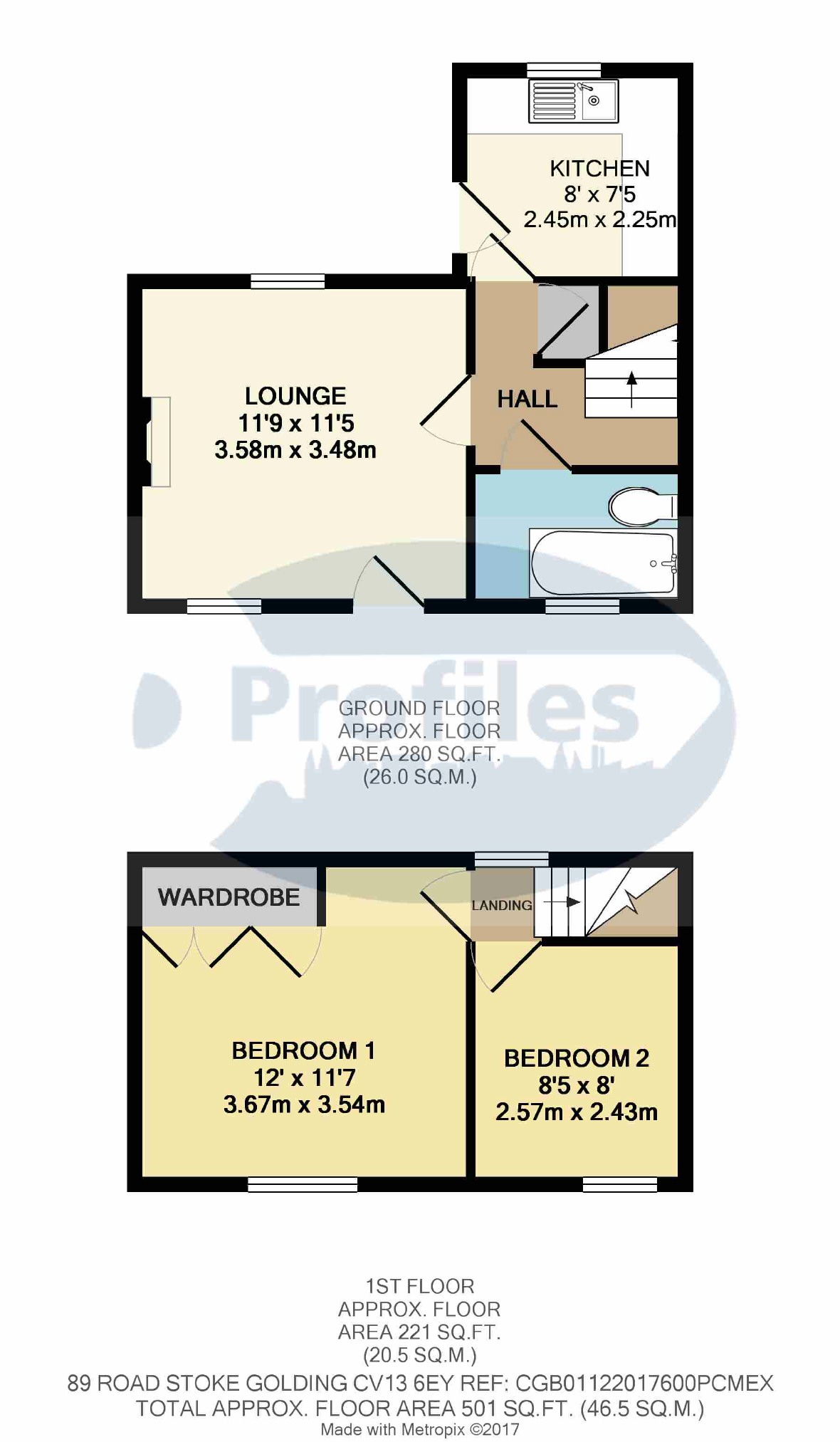 2 Bedrooms Semi-detached house to rent in Station Road, Stoke Golding, Nuneaton CV13