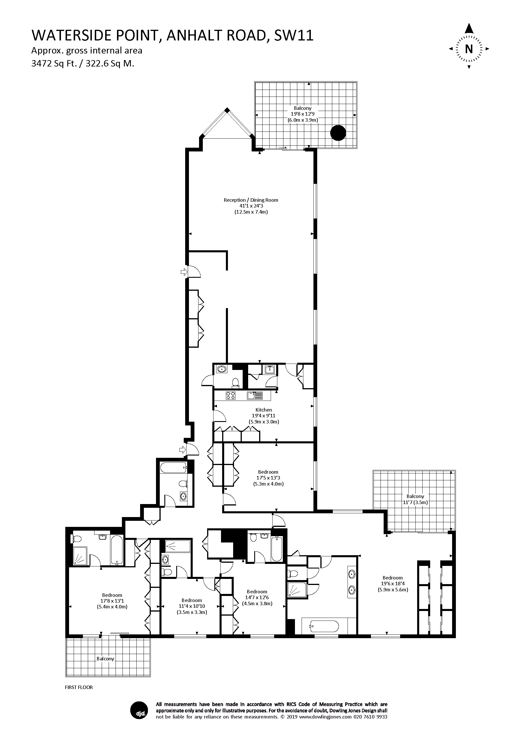 5 Bedrooms Flat to rent in Anhalt Road, London SW11