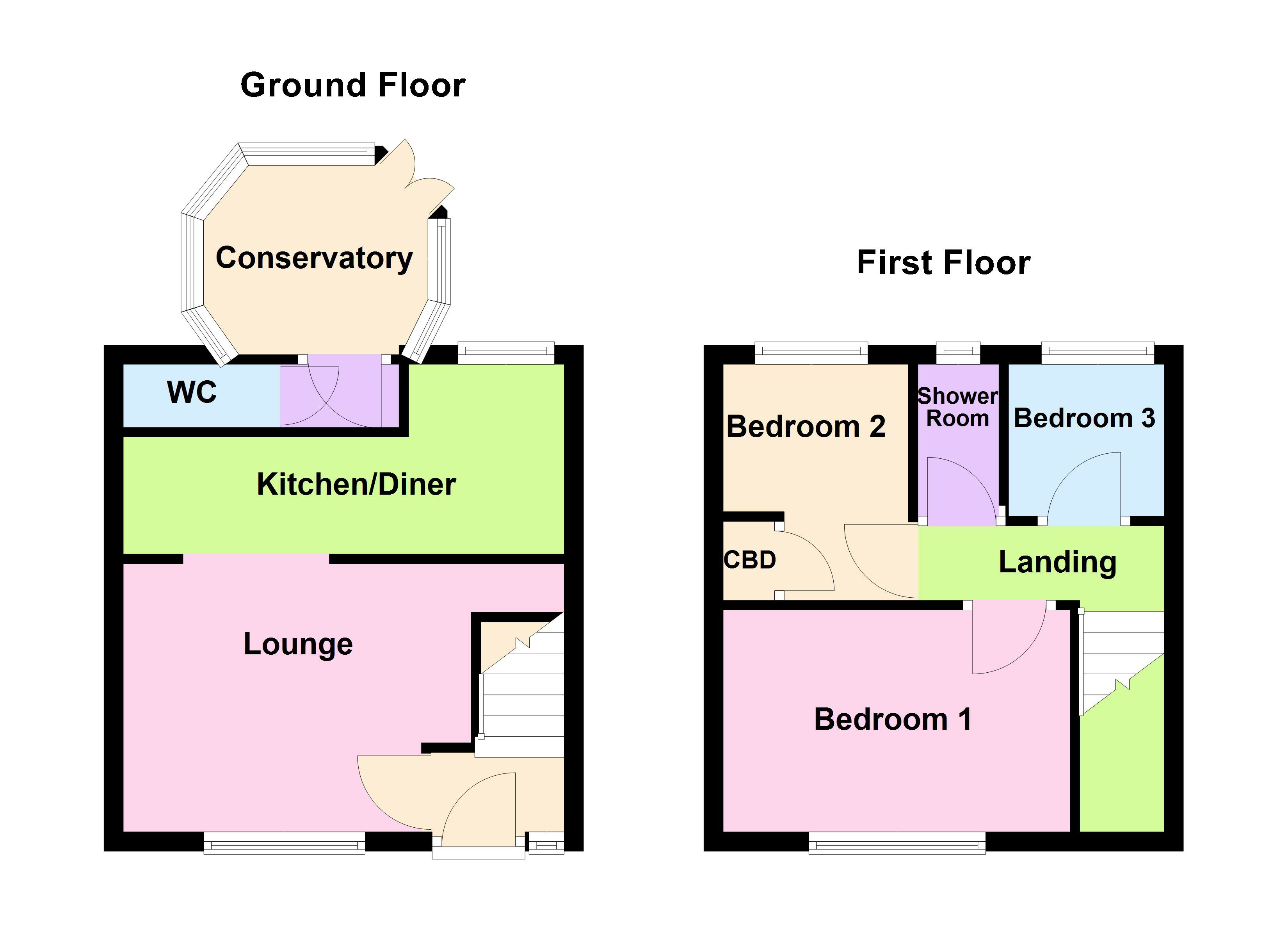 54, Warren Close, Doncaster floorplan