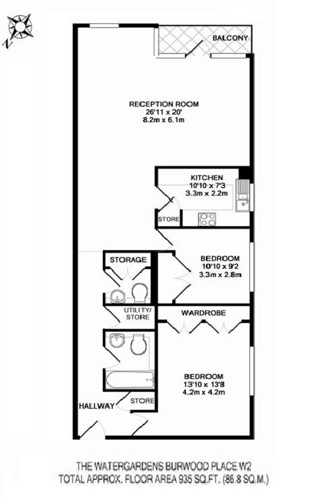 2 Bedrooms Flat to rent in Water Gardens, 2 Burwood Place, Hyde Park, London W2