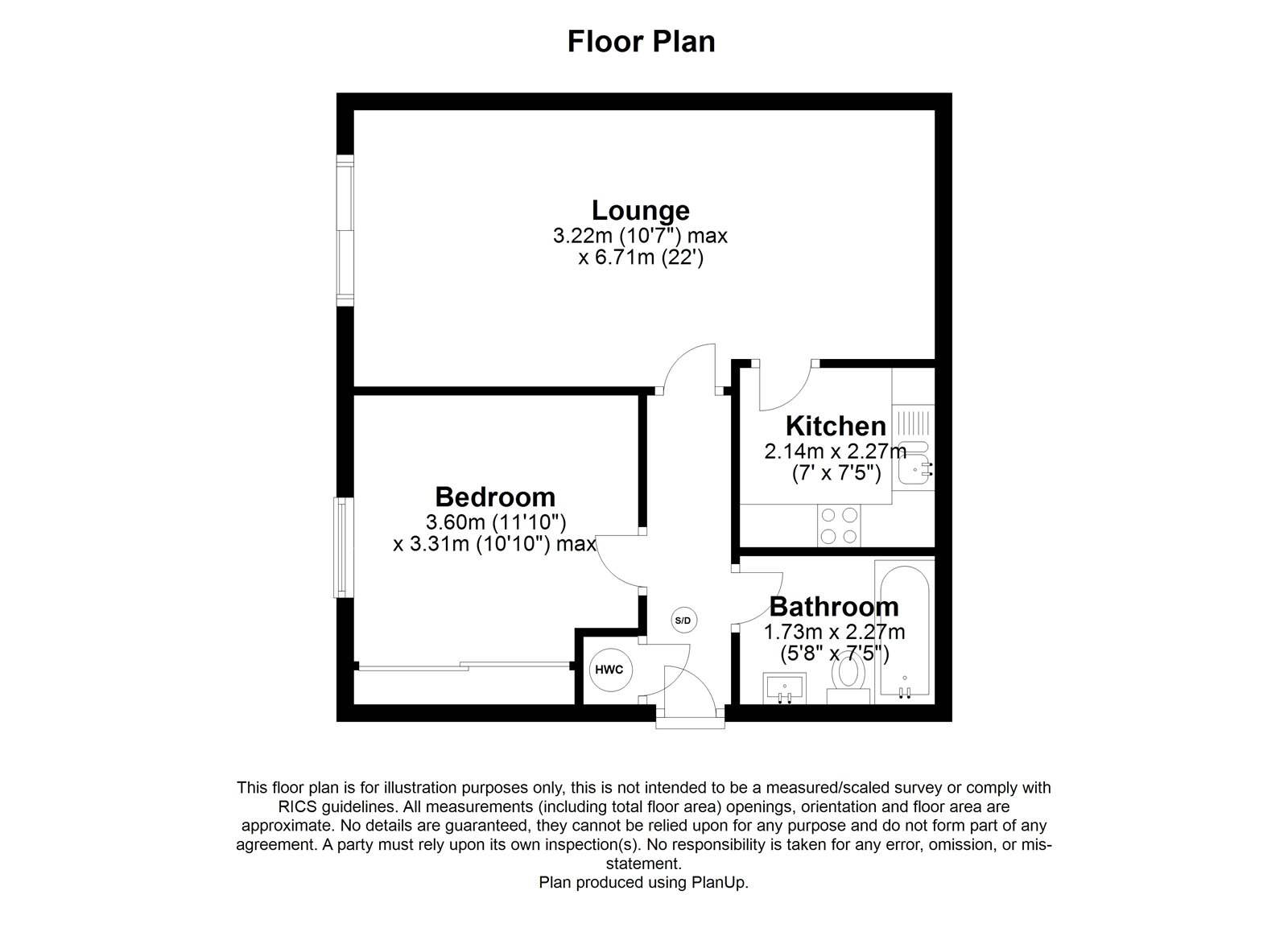 3 Queens Court, 15, Cox Street, Birmingham floorplan