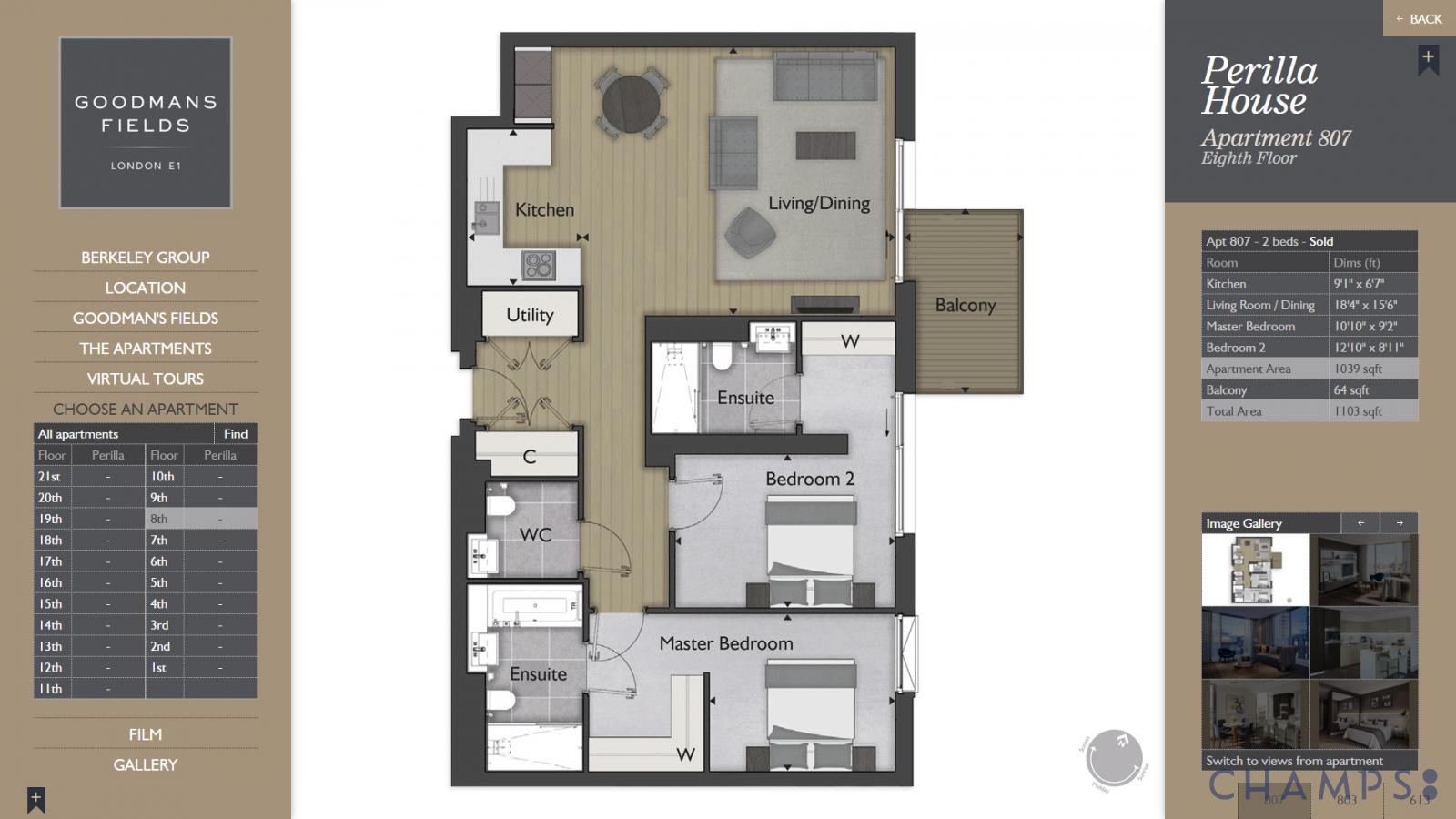 Perilla House, Stable Walk, Goodmans Field E1, 2 bedroom flat to rent