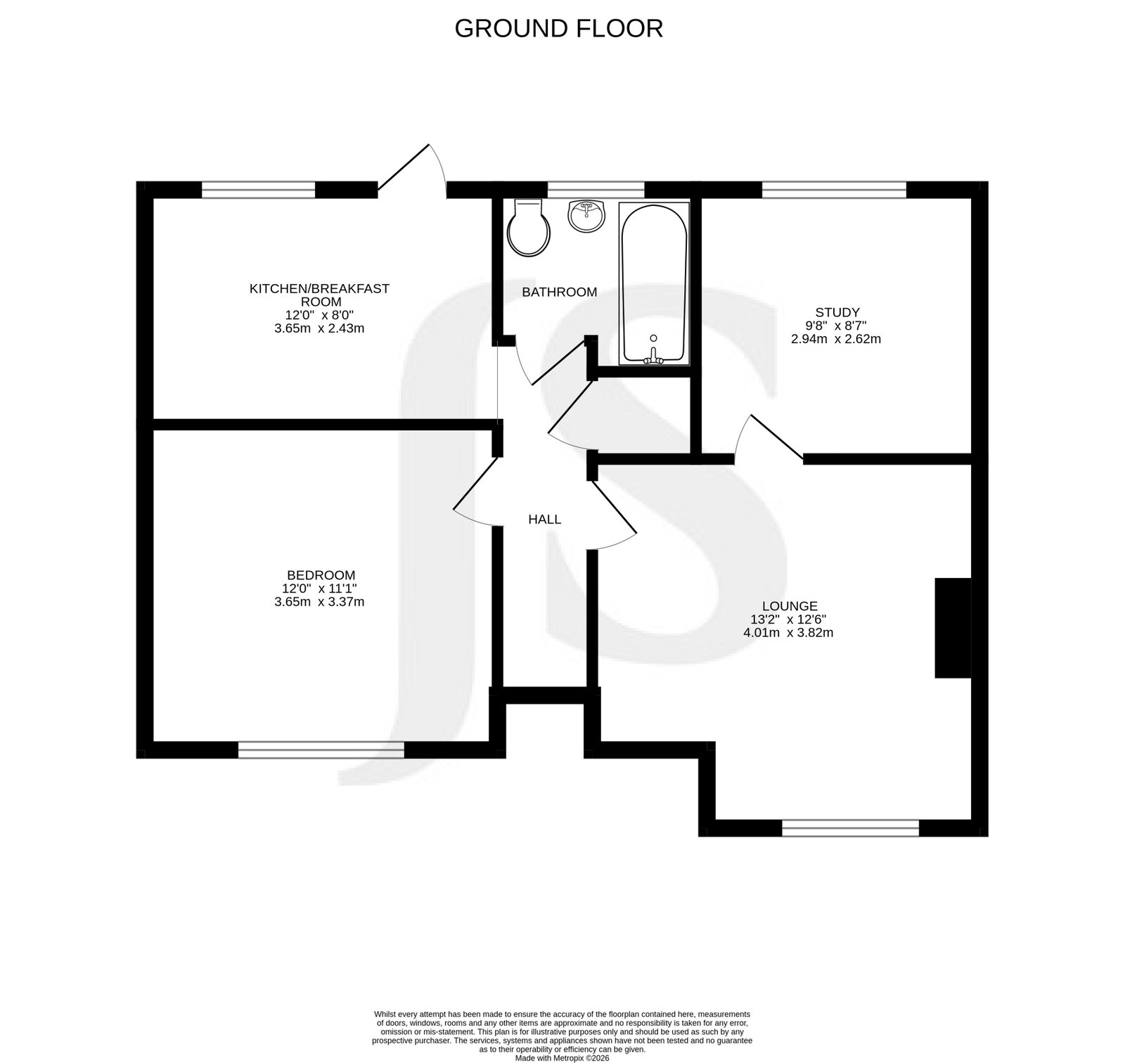 1, Homewood, Worthing floorplan