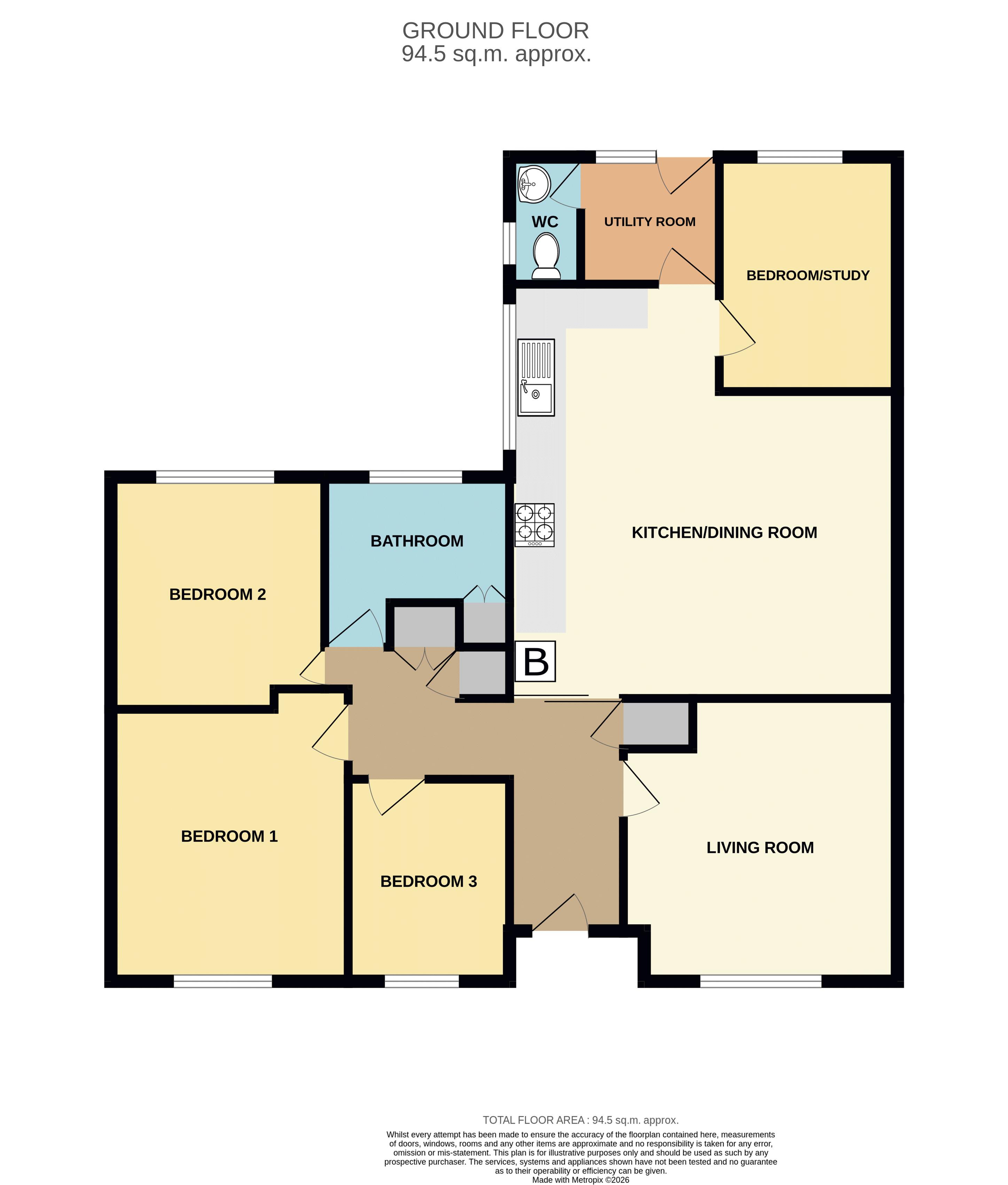 36, Sevenacres, Somerton floorplan