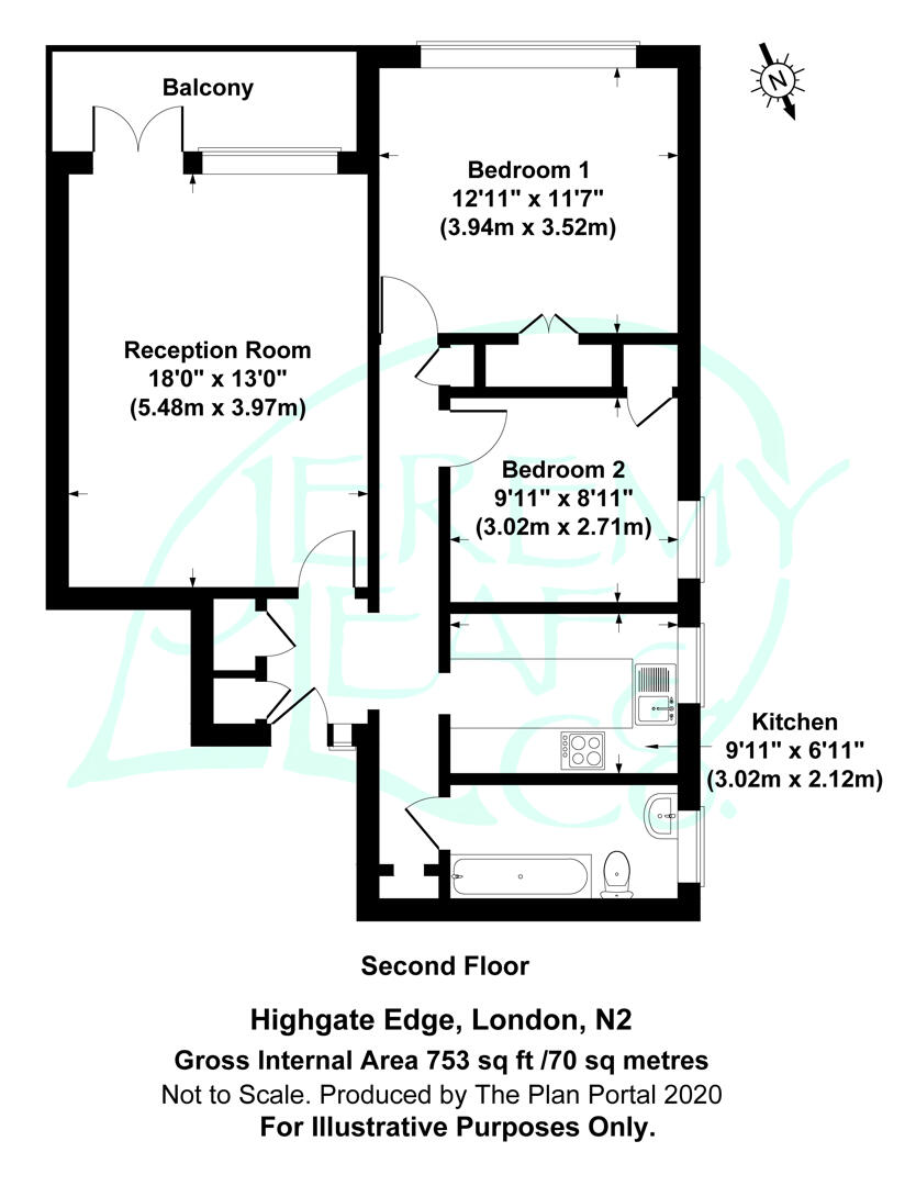 37 Highgate Edge, Great North Road, East Finchley floorplan