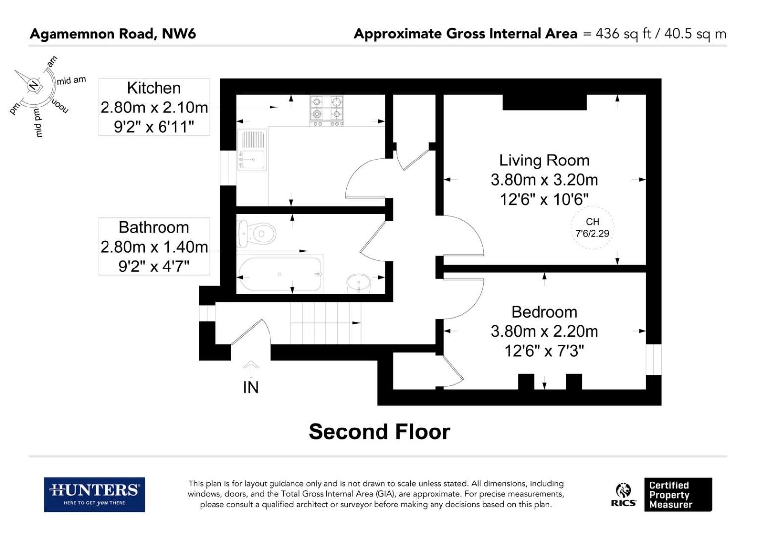 Flat D, 14, Agamemnon Road, London floorplan