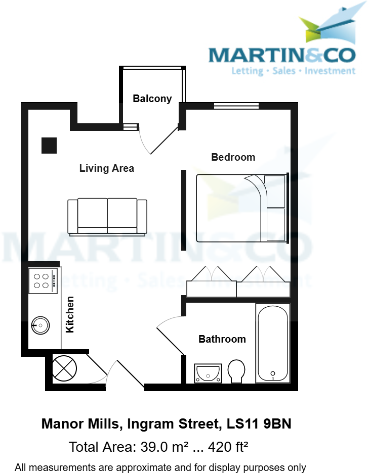 Apartment 227 Manor Mills,, Ingram Street, Leeds floorplan