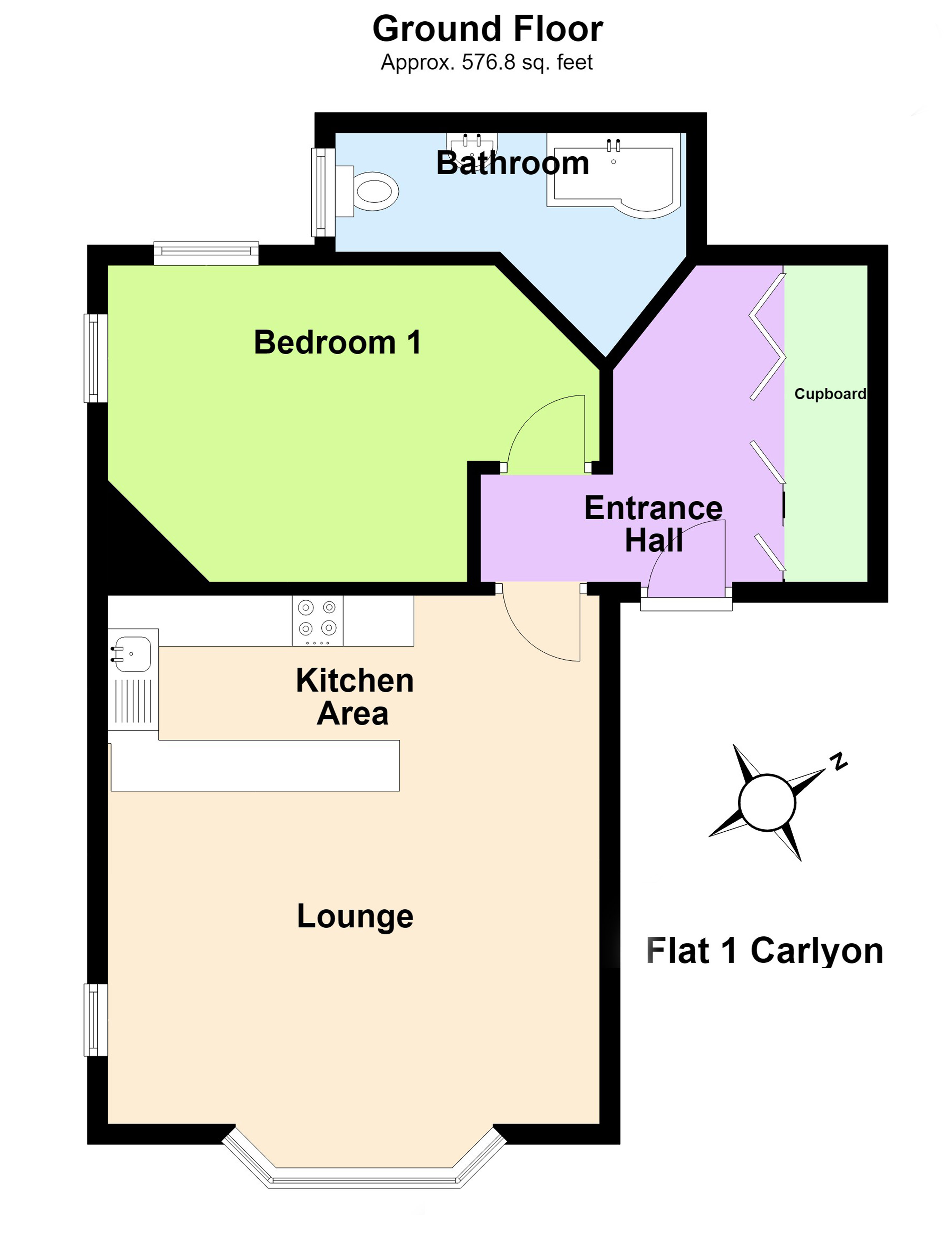 Flat 1,, Carlyon, Llandrindod Wells floorplan