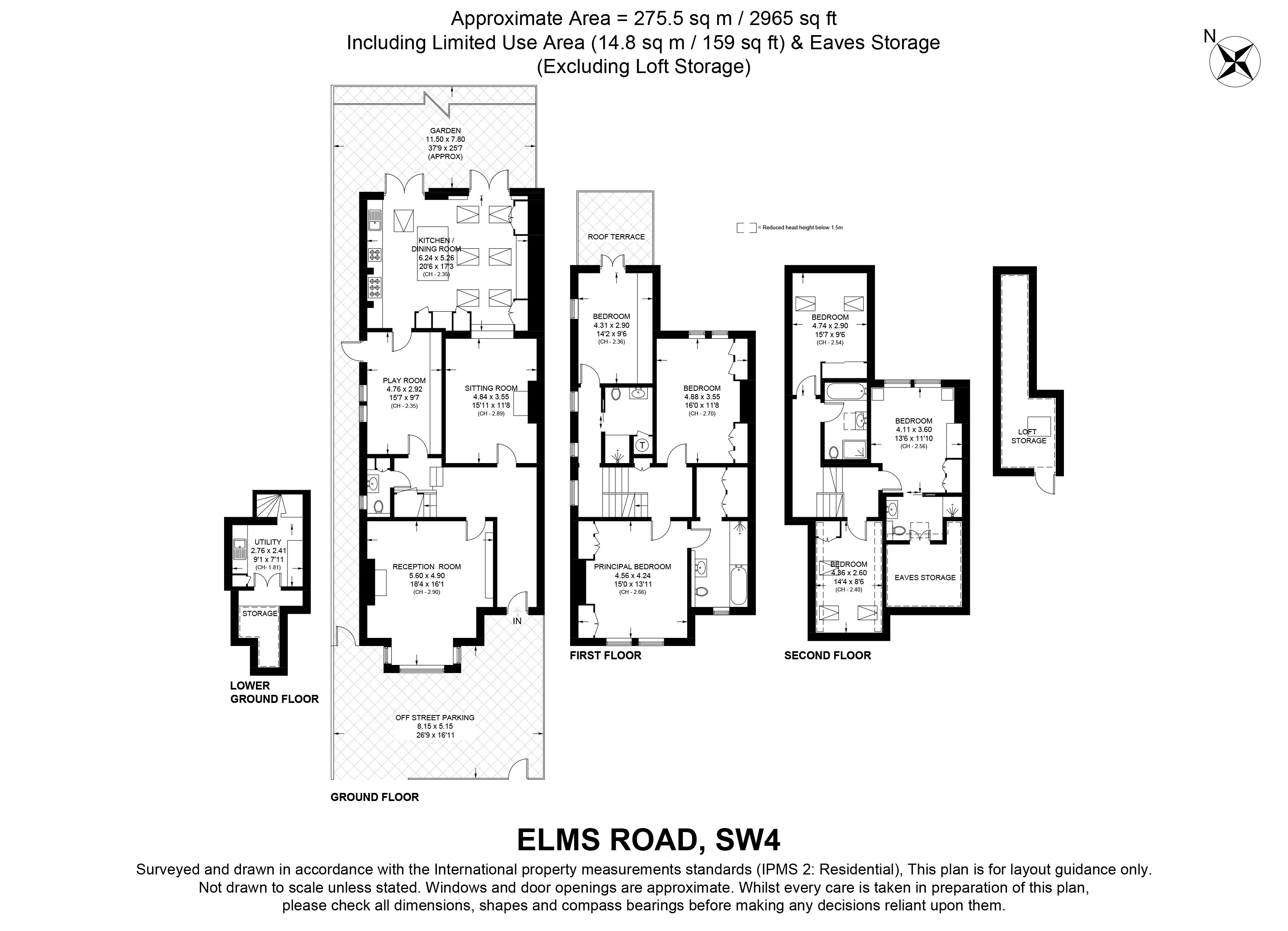 45, Elms Road, London floorplan