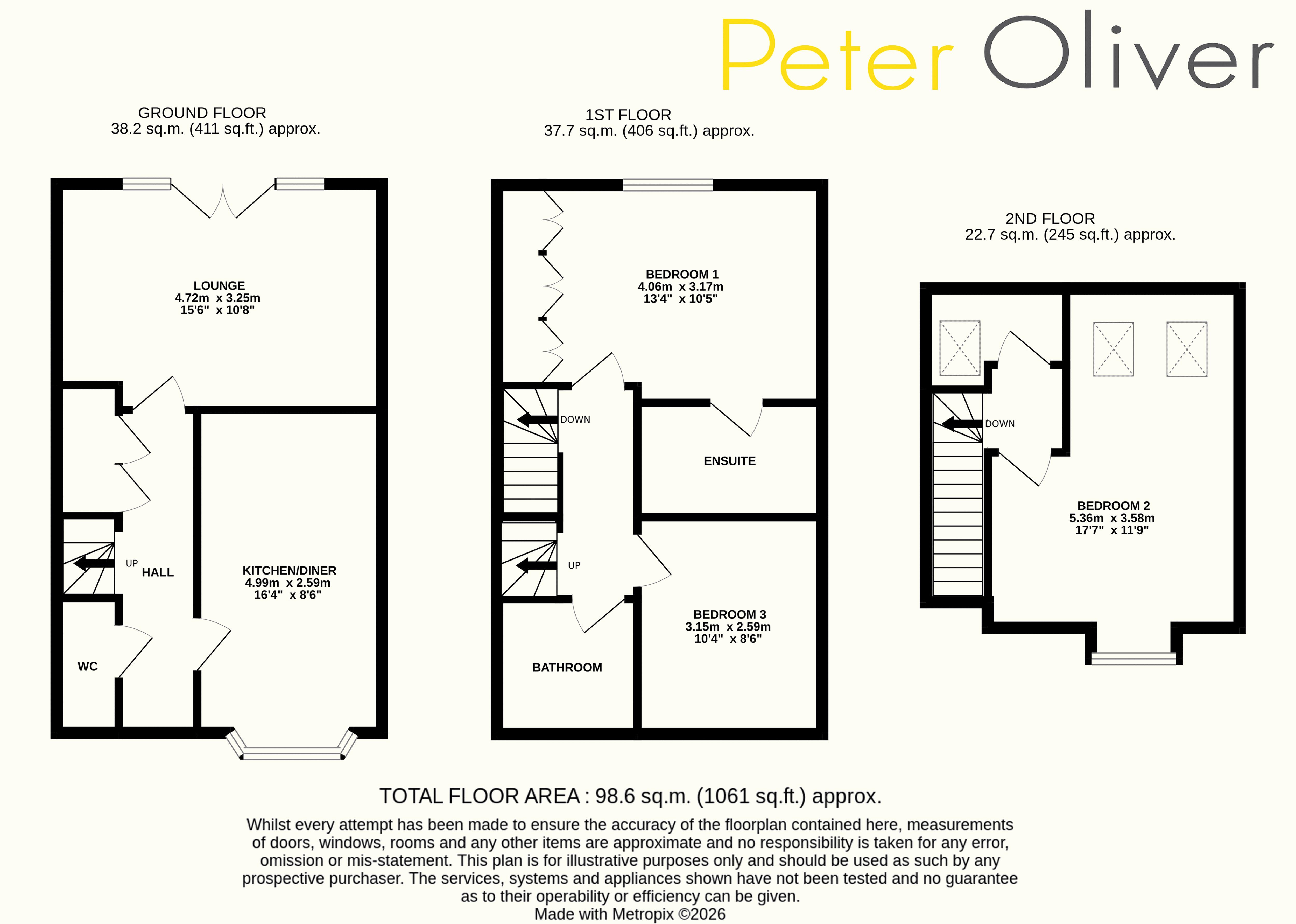 11, Horwich Close, Crowborough floorplan
