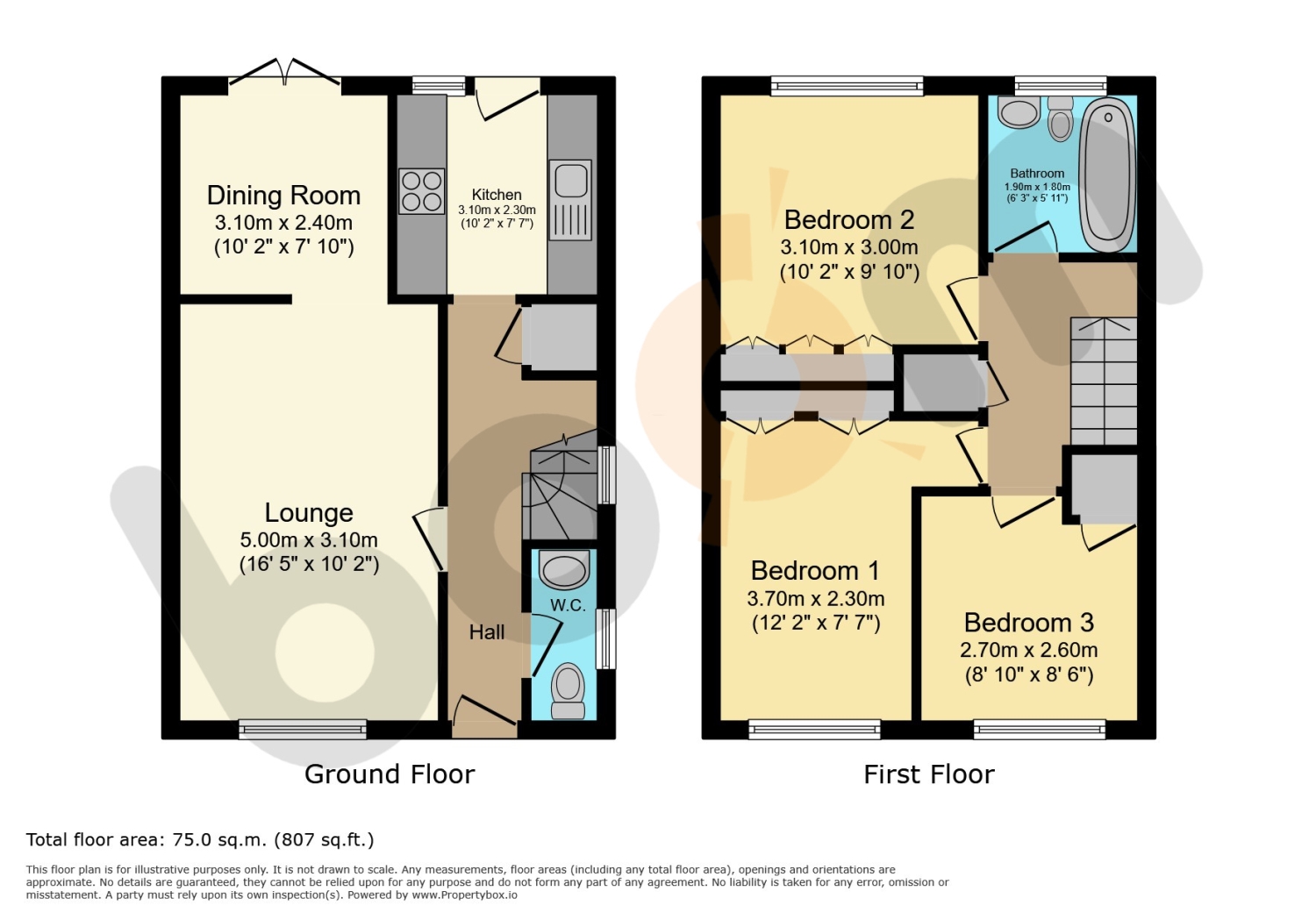 14, Glebe Court, Beith floorplan