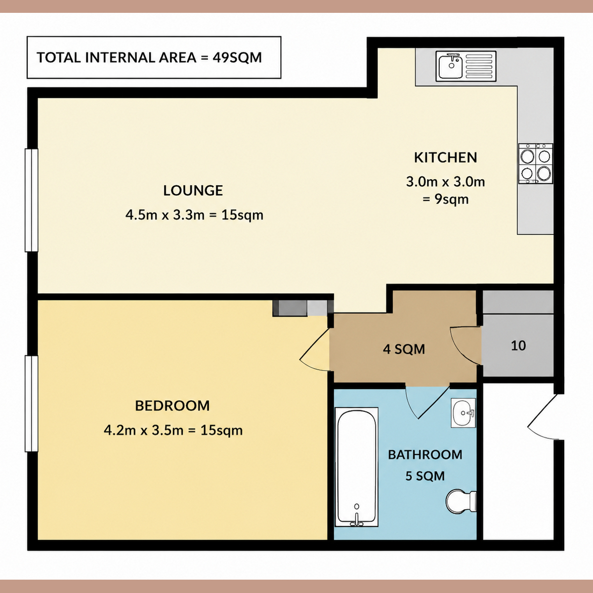 Flat Flat 10, Fairmead House, Fairmead Avenue, Westcliff-on-sea floorplan