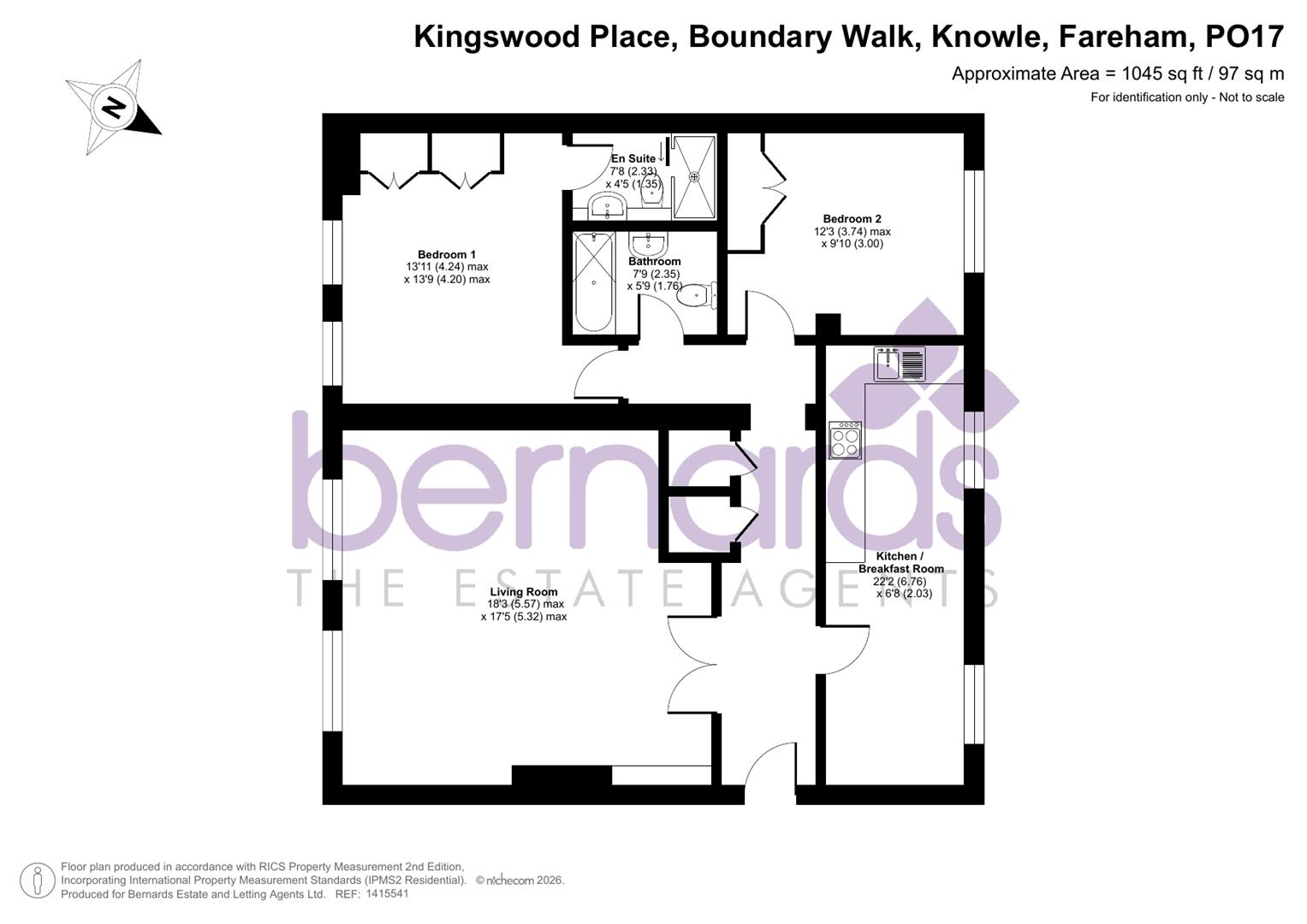 39 Kingswood Place, Boundary Walk, Fareham floorplan