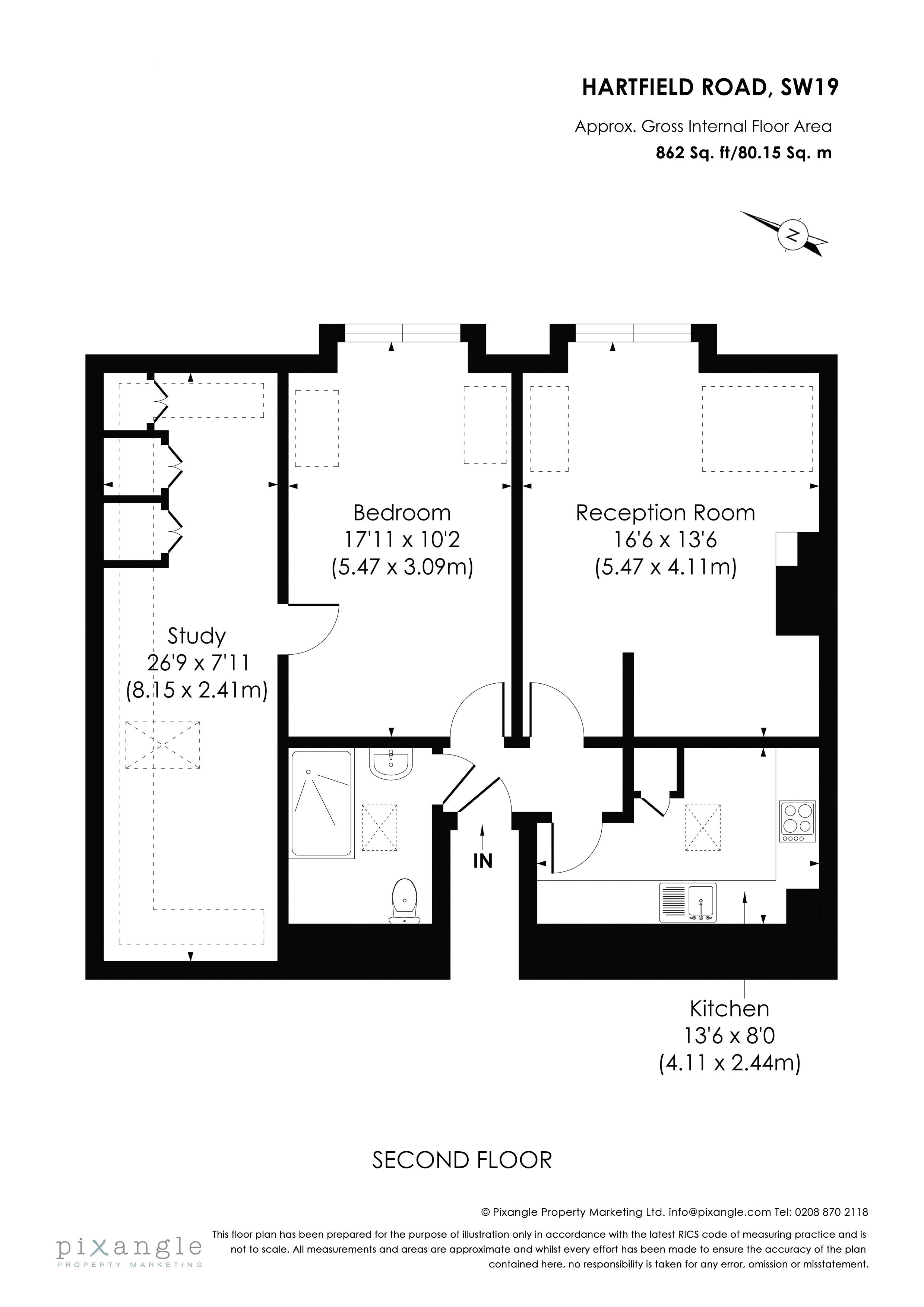 1 Bedrooms Flat to rent in Hartfield Road, London SW19