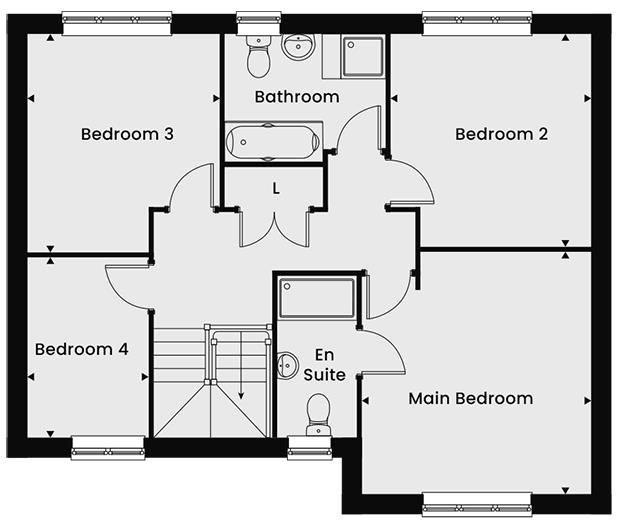 "The Rutherford" at Lombardy Avenue, Chard TA20, 4 bedroom detached