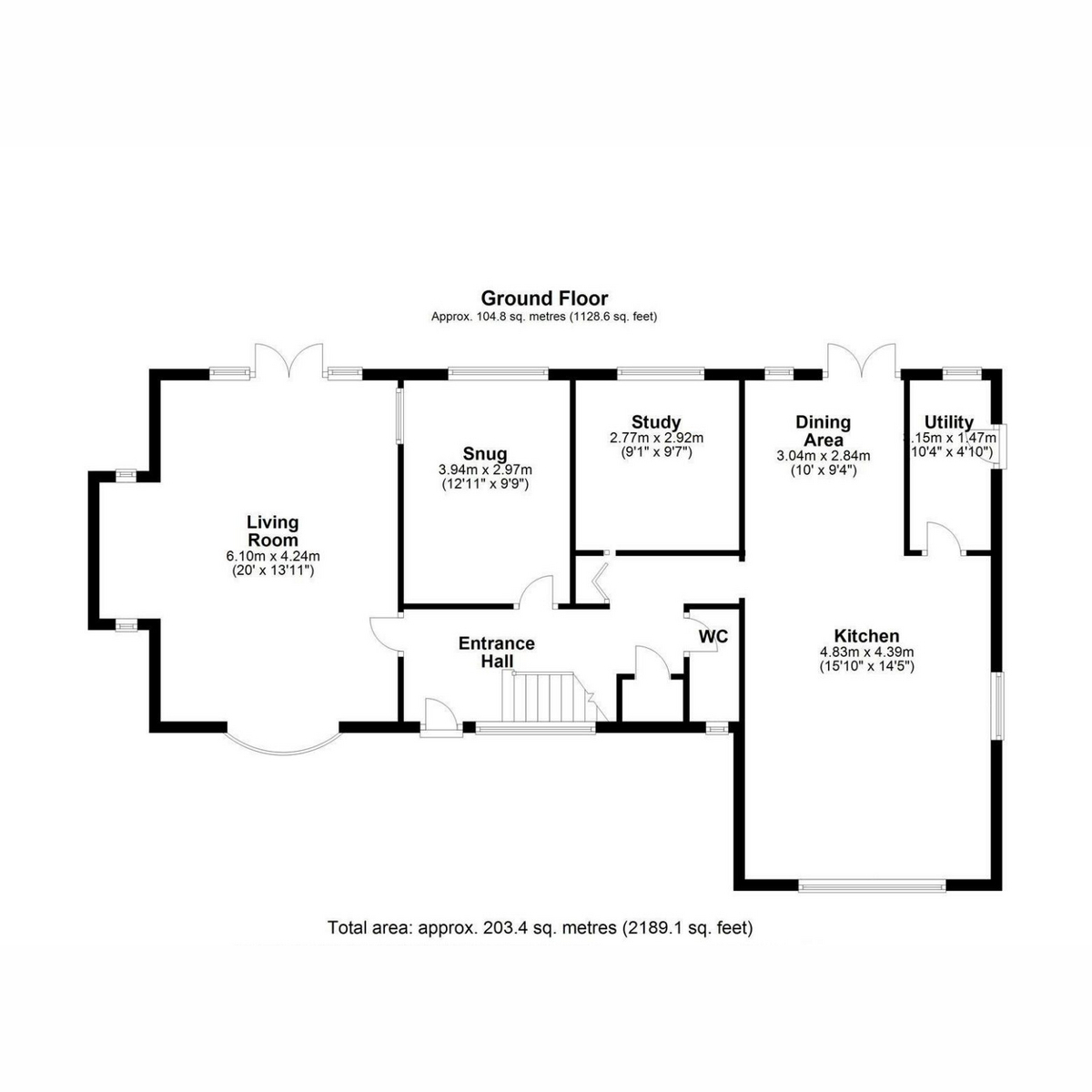 Ellendene, Nethertown, Rugeley floorplan