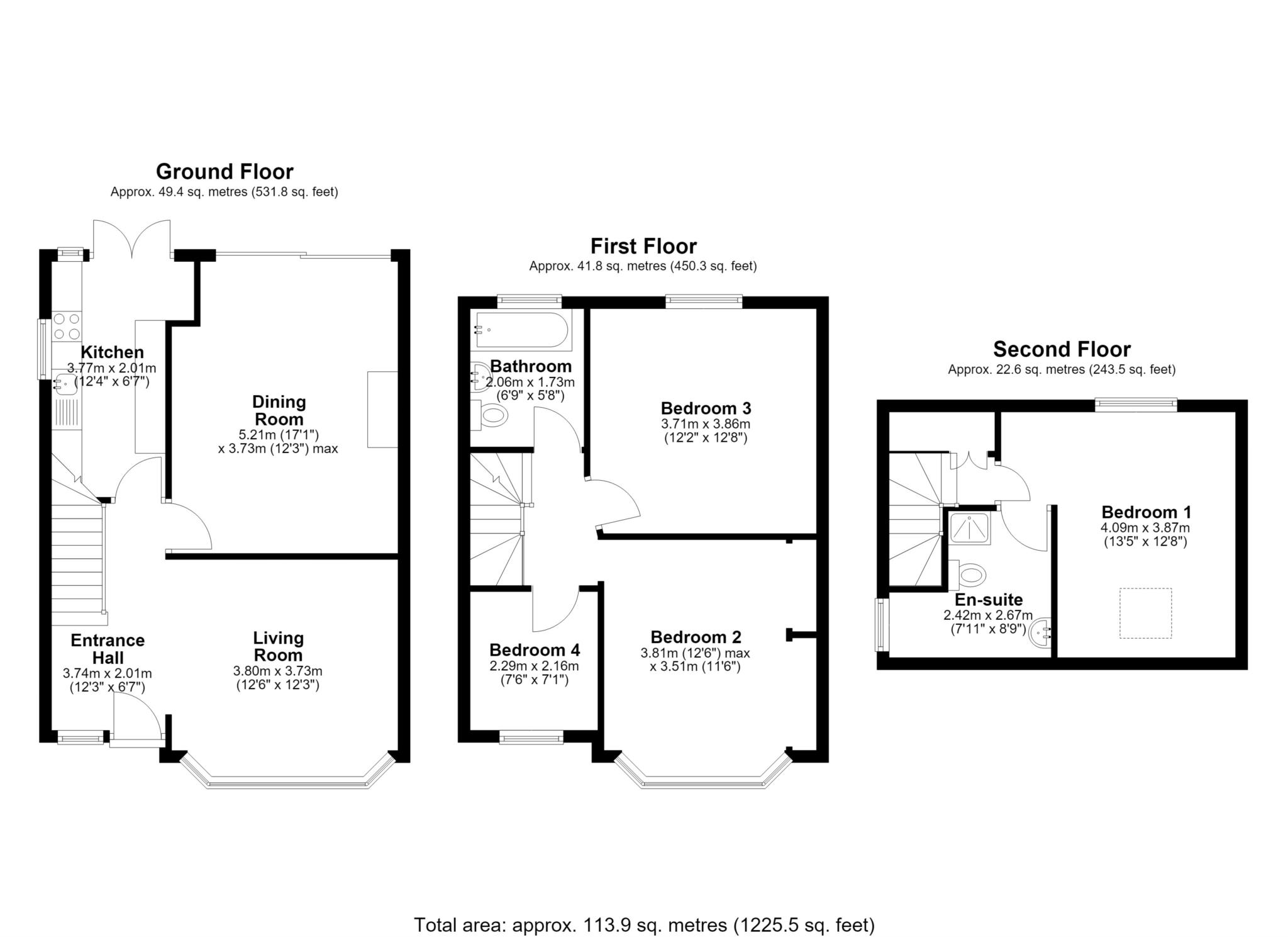 72, Hemdean Road, Reading floorplan