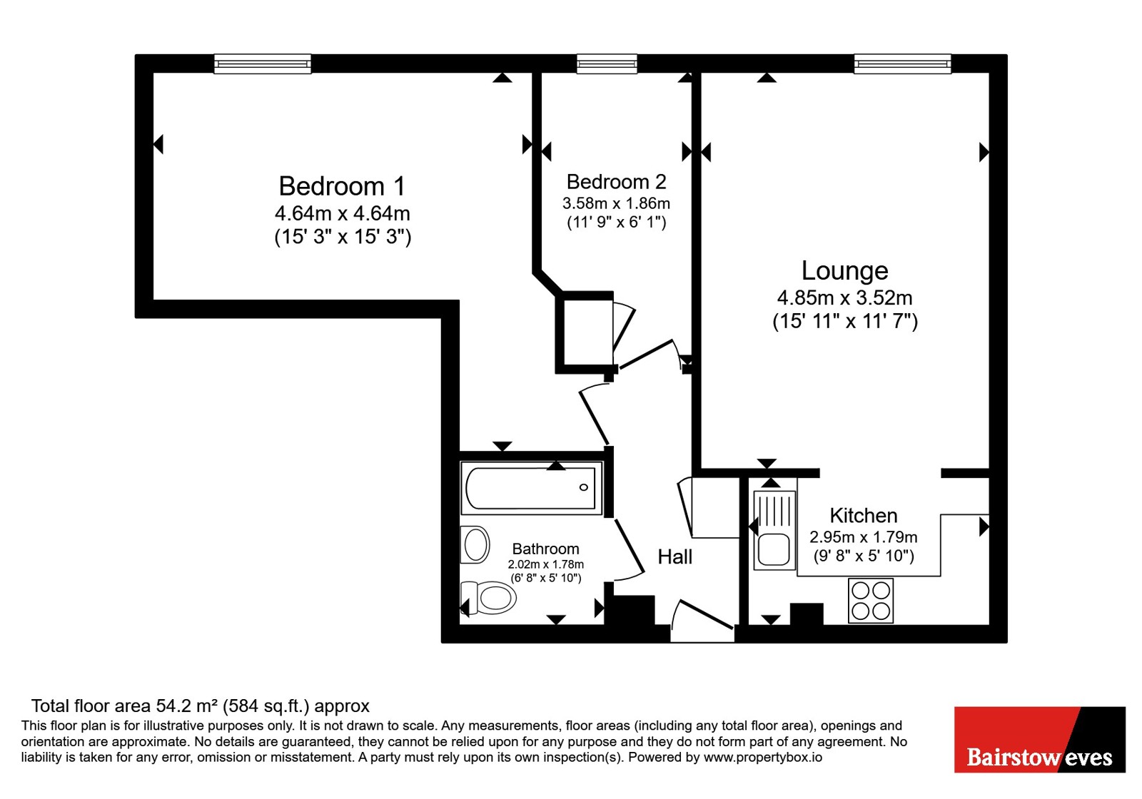 Flat 6 Holly House,, Aspen Vale, Surrey floorplan