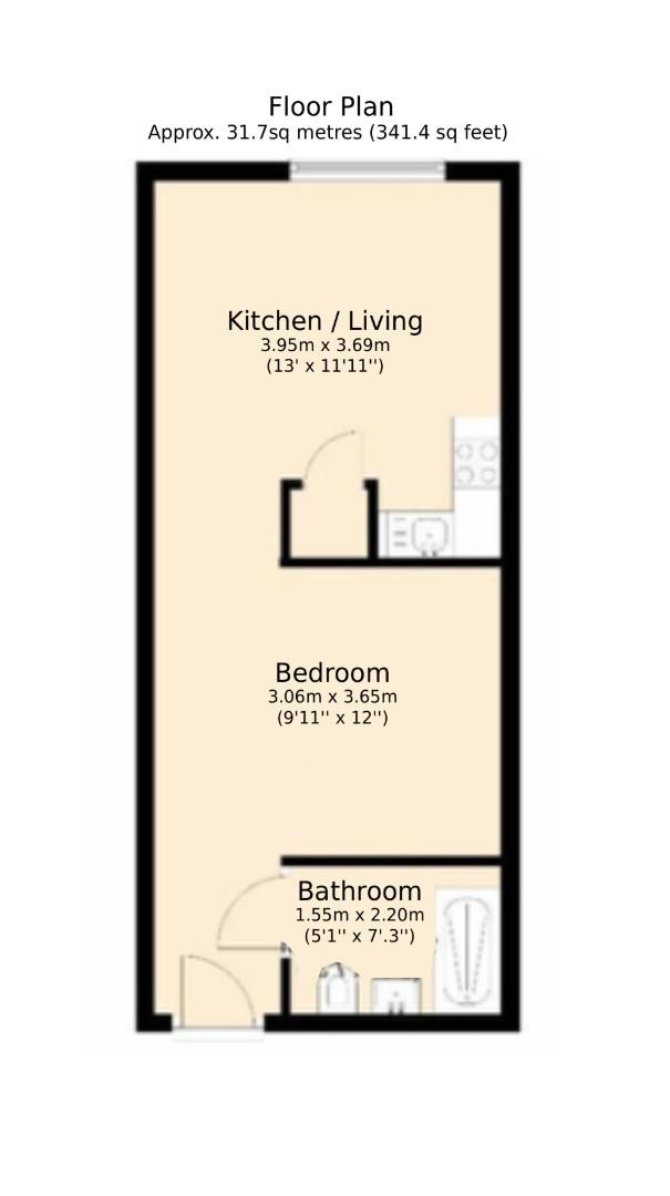 Apartment 361B Element the Quarter, 88, Low Hill, Liverpool floorplan
