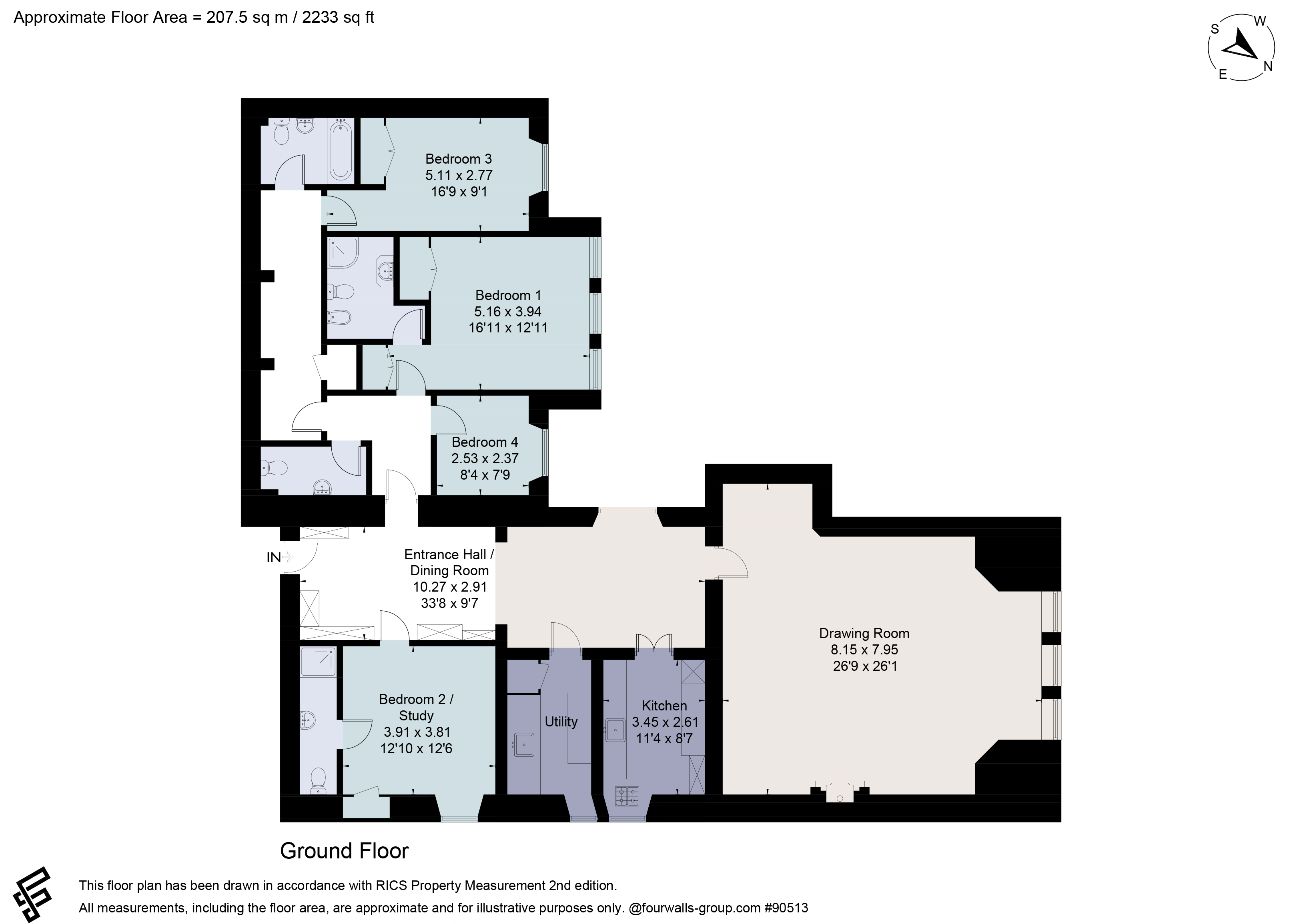 Flat 2, The Winchcombe Suite,, Sherborne House, Gloucestershire floorplan