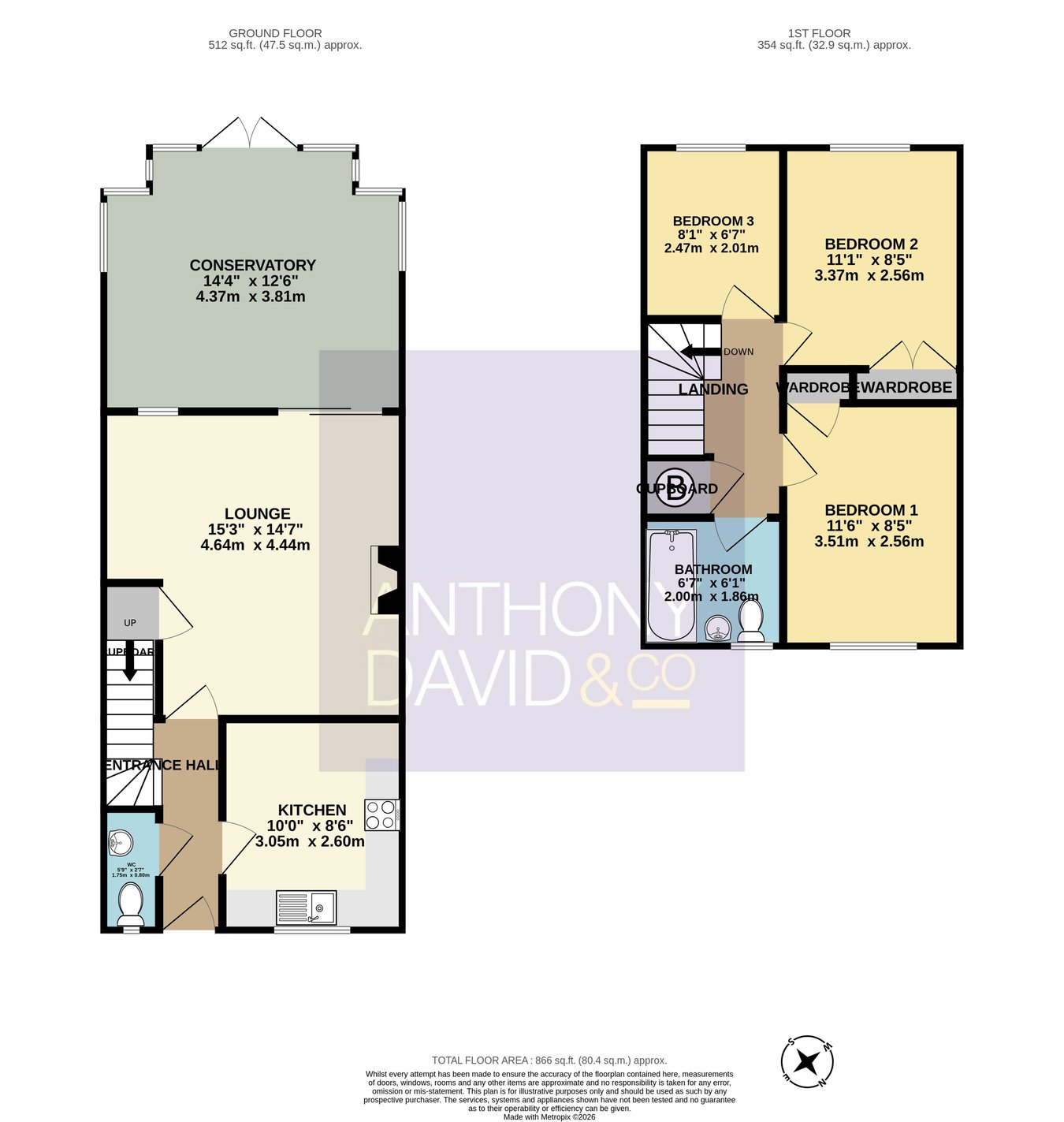 40, David Way, Poole floorplan