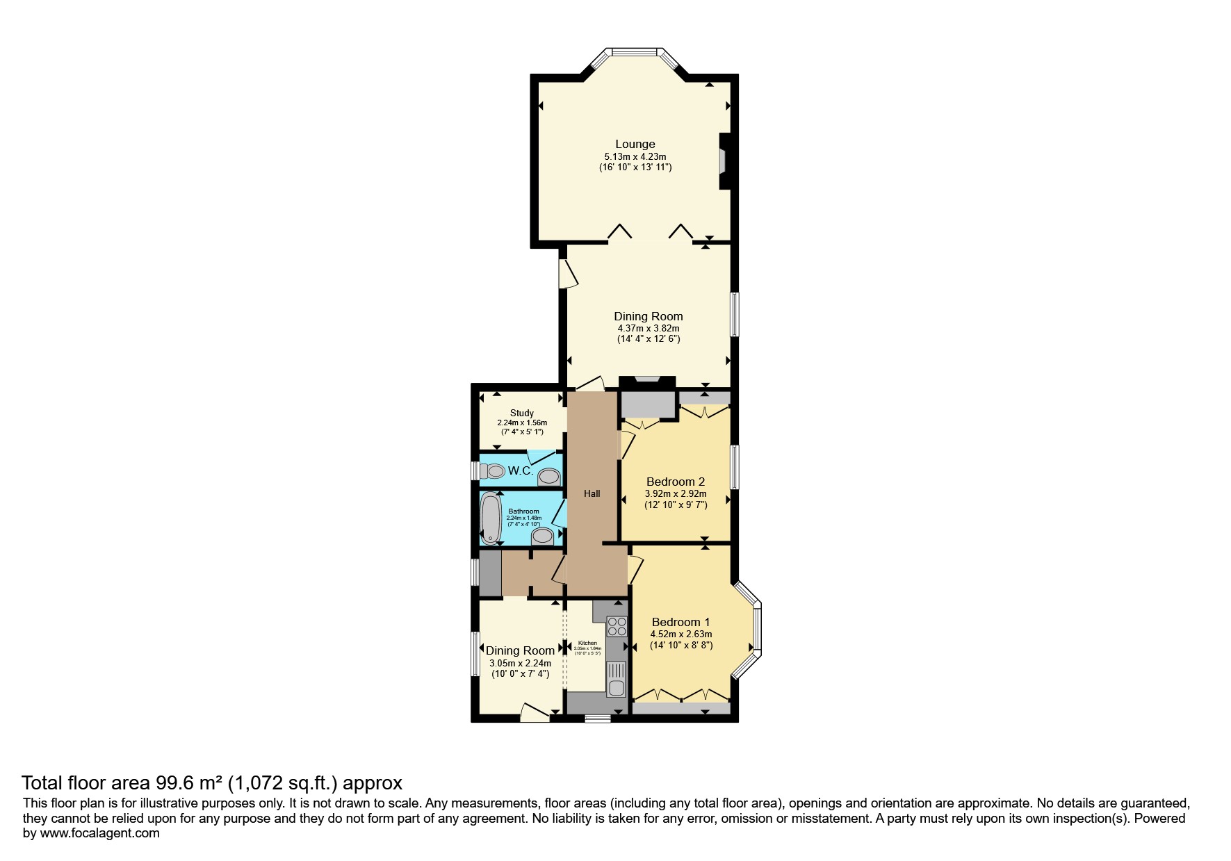 Ground Floor Flat 1 and Garden Ground, Enys Road, Eastbourne floorplan