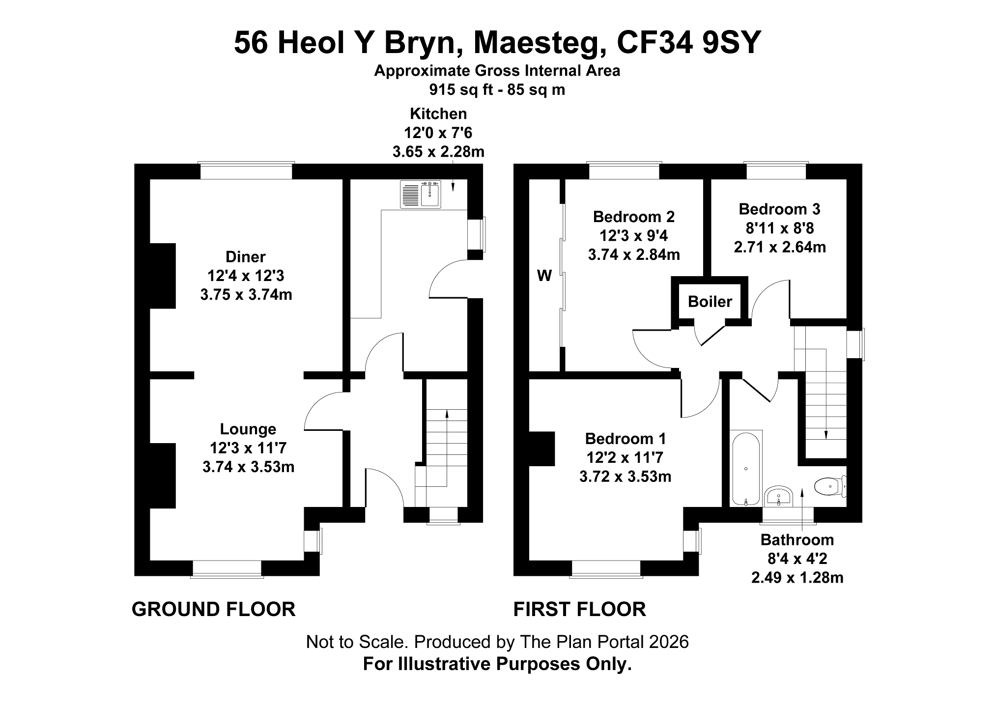 Heol Y Bryn, Maesteg floorplan